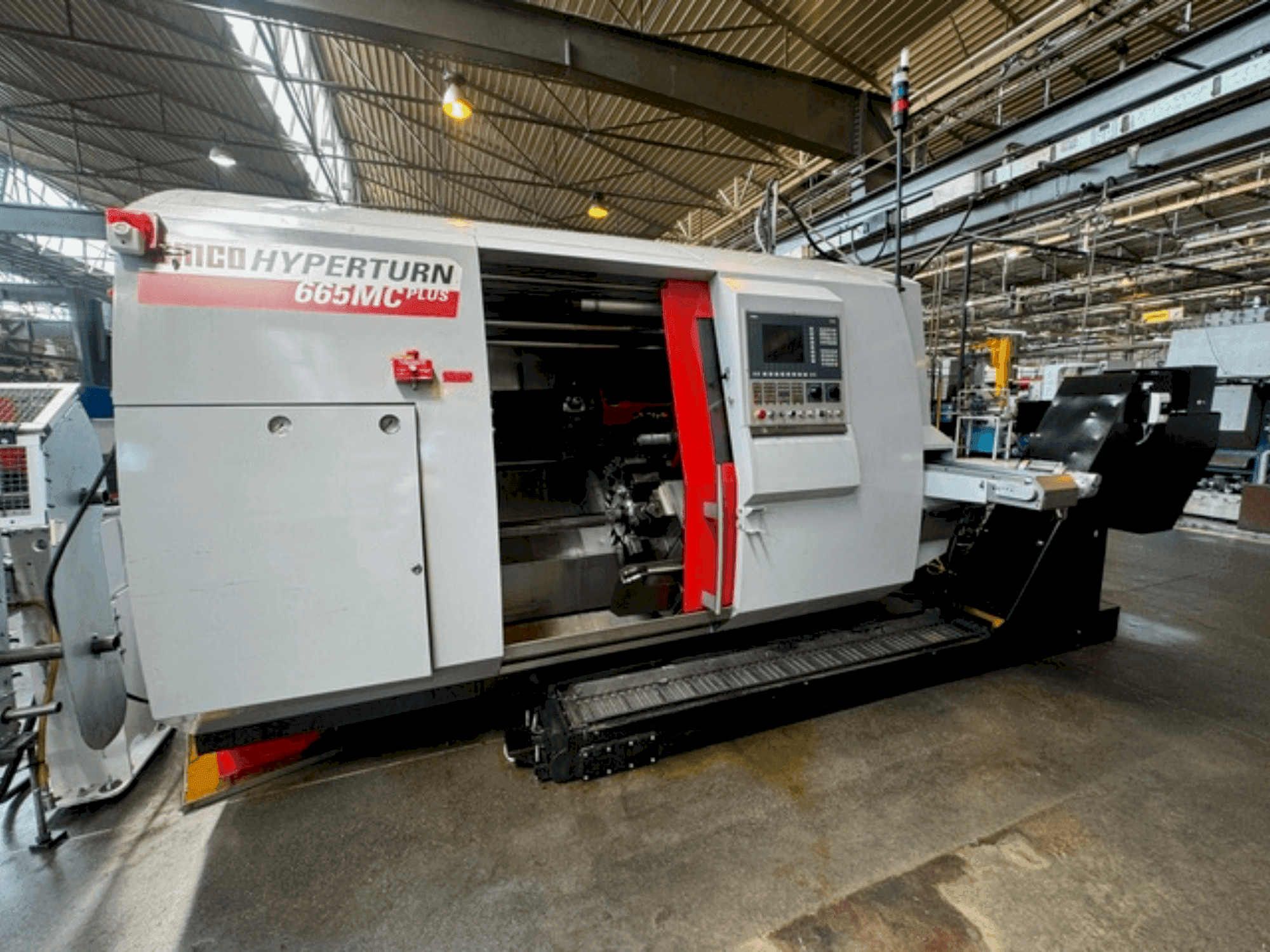 Front view of EMCO HYPERTURN 665 MC PLUS machine