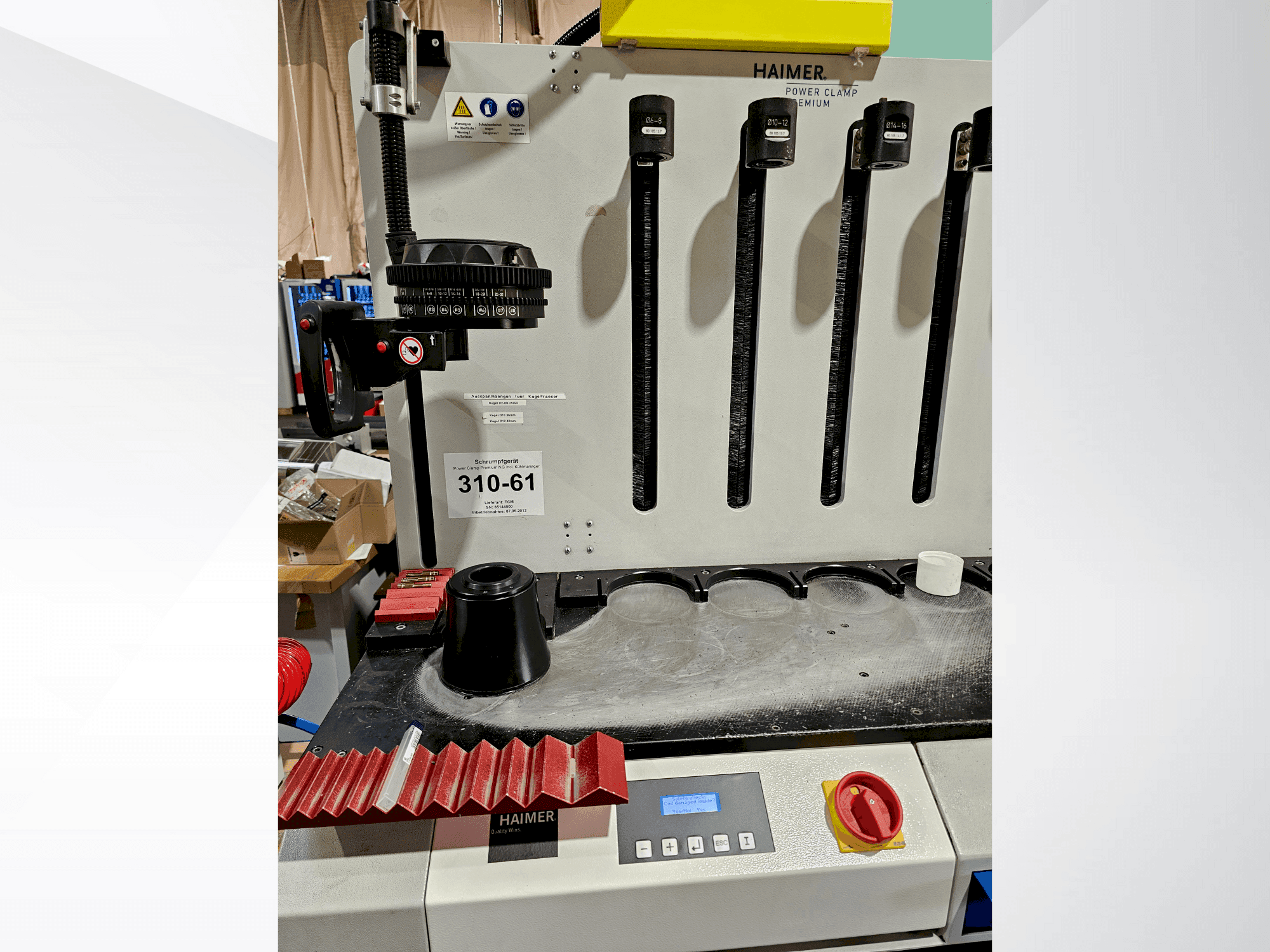 Front view of HAIMER PC 2011 Premium machine