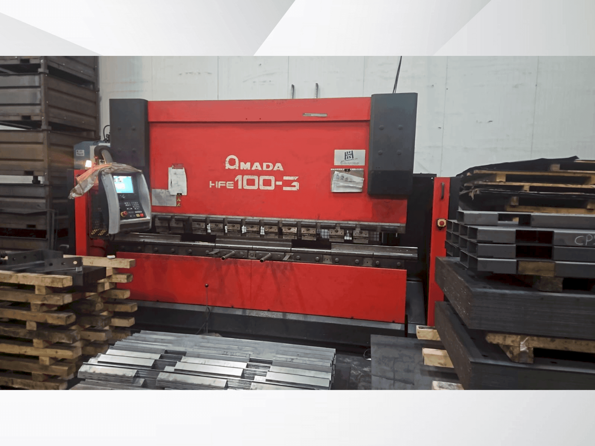 Front view of AMADA HFE 100-3 machine
