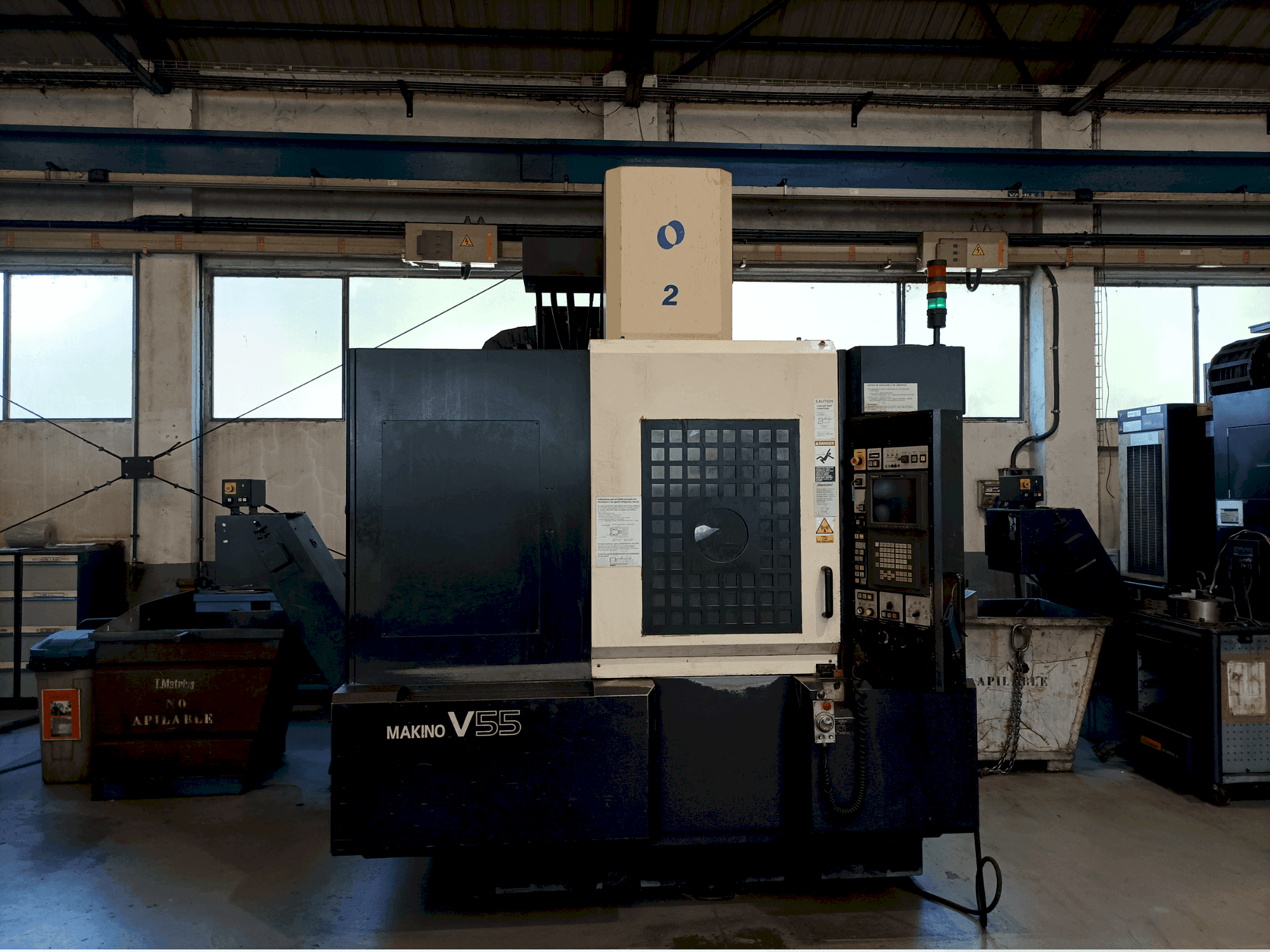 Front view of Makino V55-A15 machine