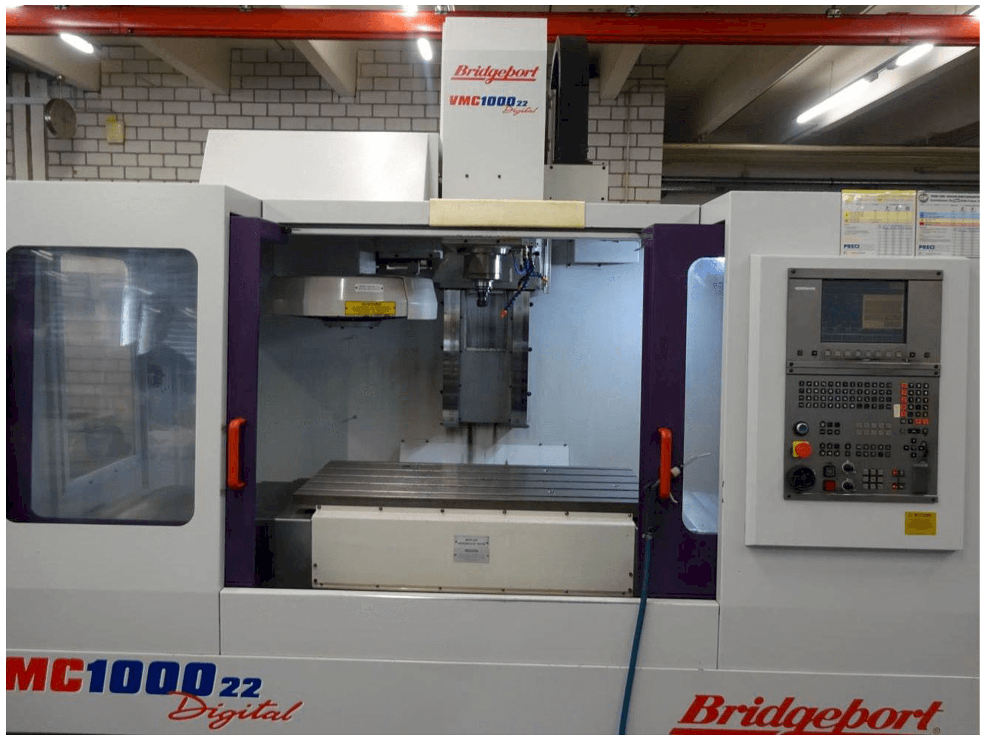 Front view of Bridgeport VMC1000-22 machine
