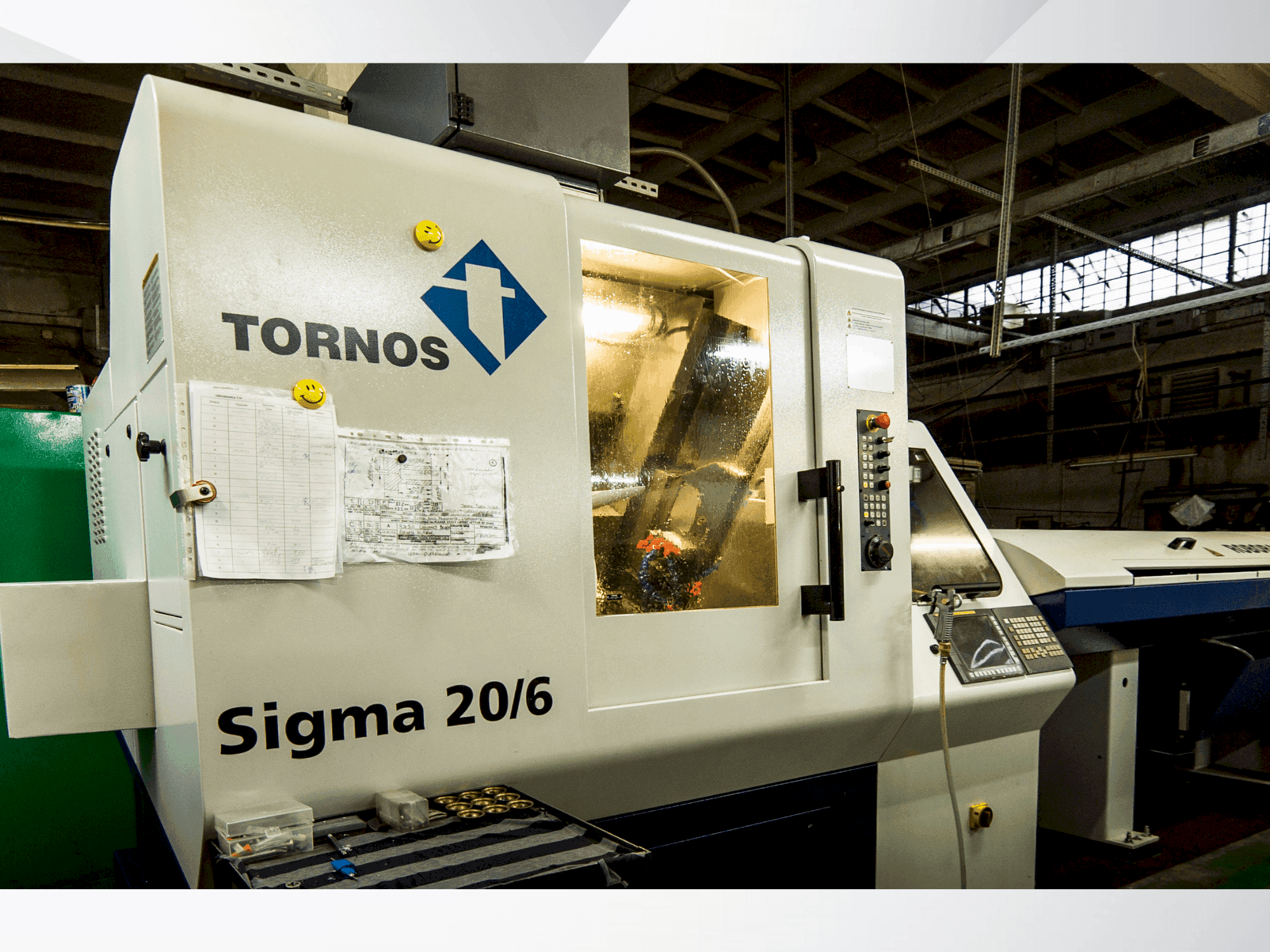 Front view of TORNOS DECO Sigma 20/6 machine