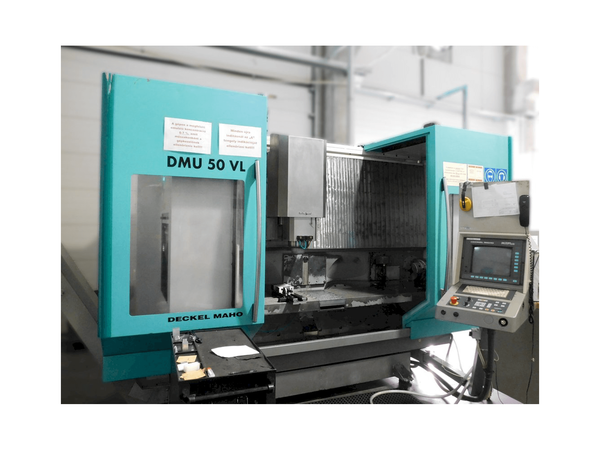 Front view of DMG DMU 50 VL machine