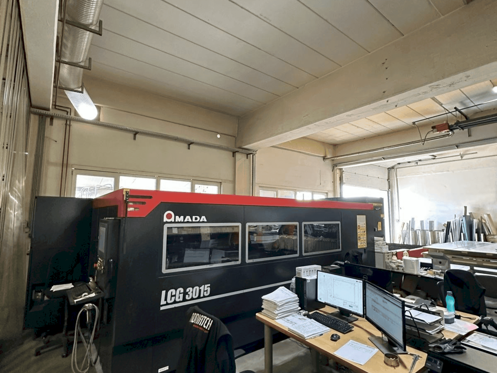 Front view of AMADA LCG-3015 machine