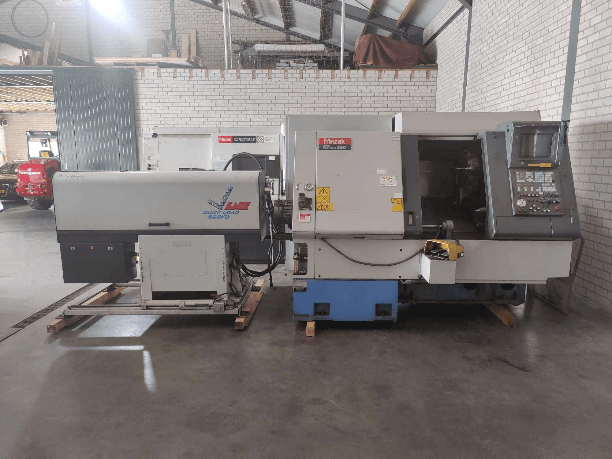 Front view of Mazak Super Quick Turn 250 machine