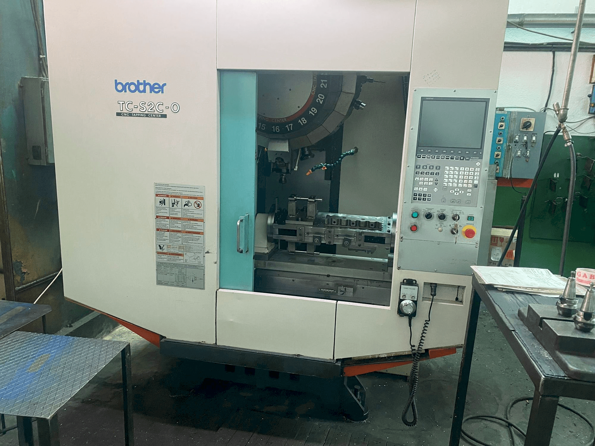 Front view of Brother TC-S2C-0 machine