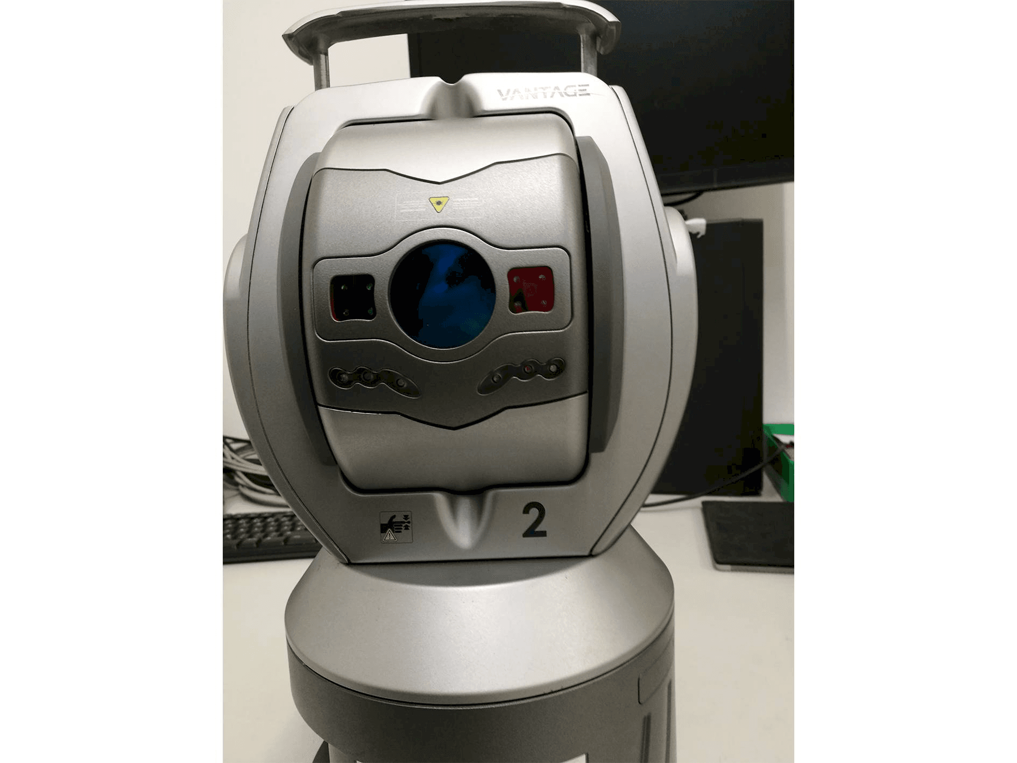 Front view of Faro Laser Tracker Vantage and Vantage E machine