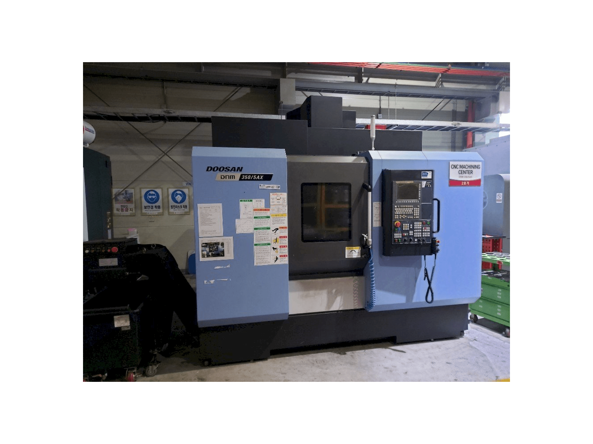 Front view of Doosan DNM350/5AX machine