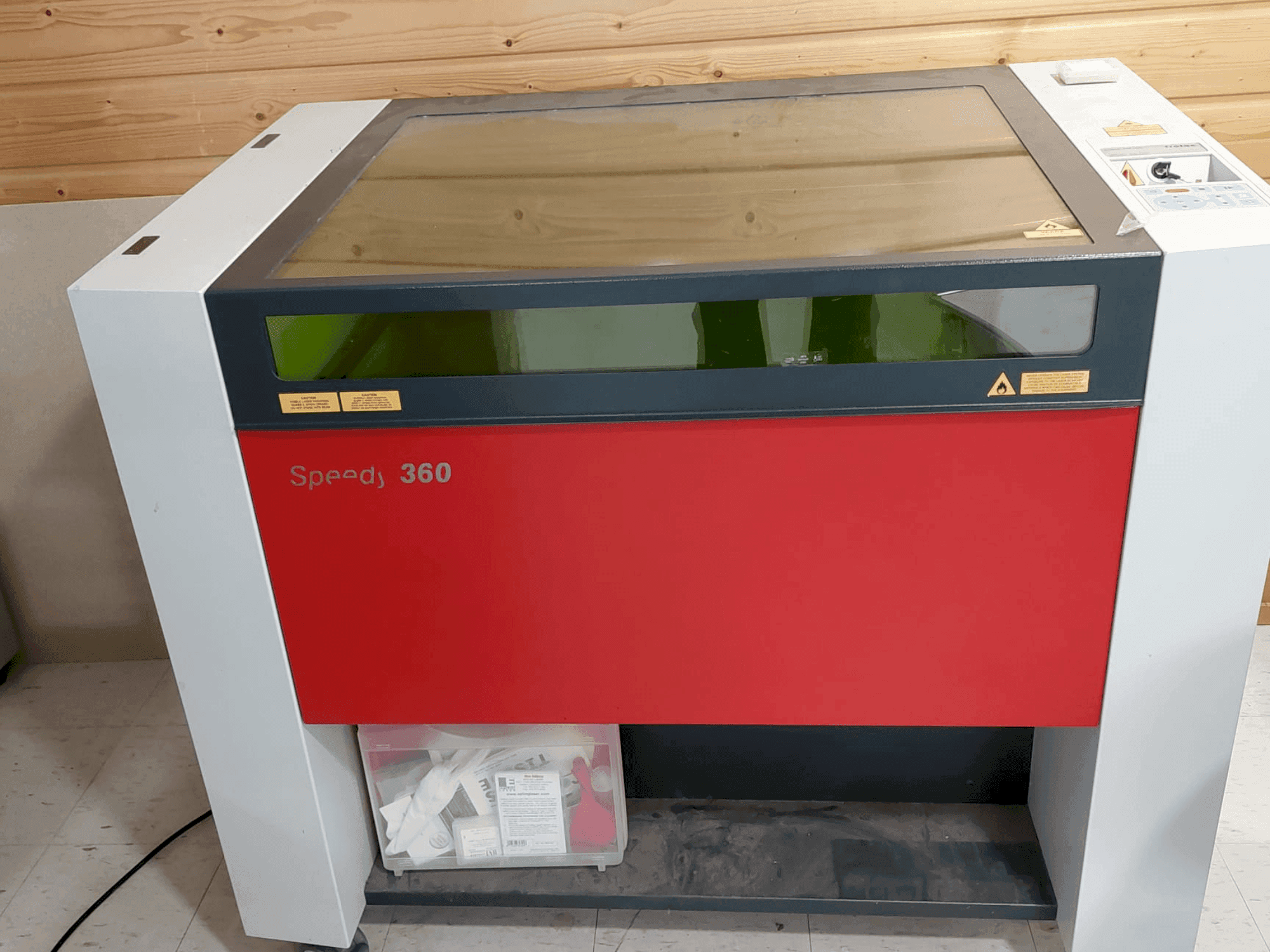 Front view of Trotec Speedy 360 flexx (2017) machine