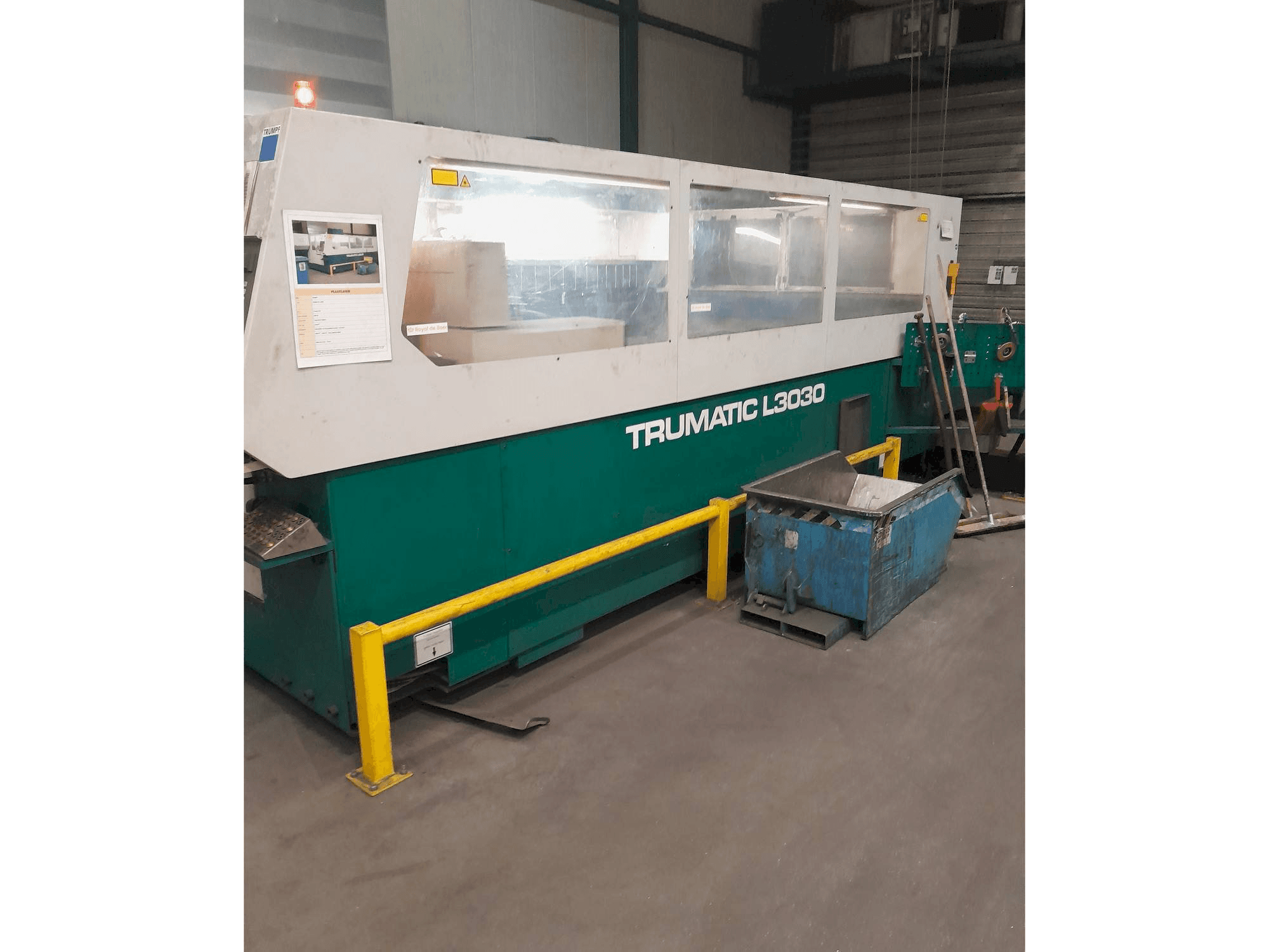 Front view of Trumpf Trumatic L3030 machine