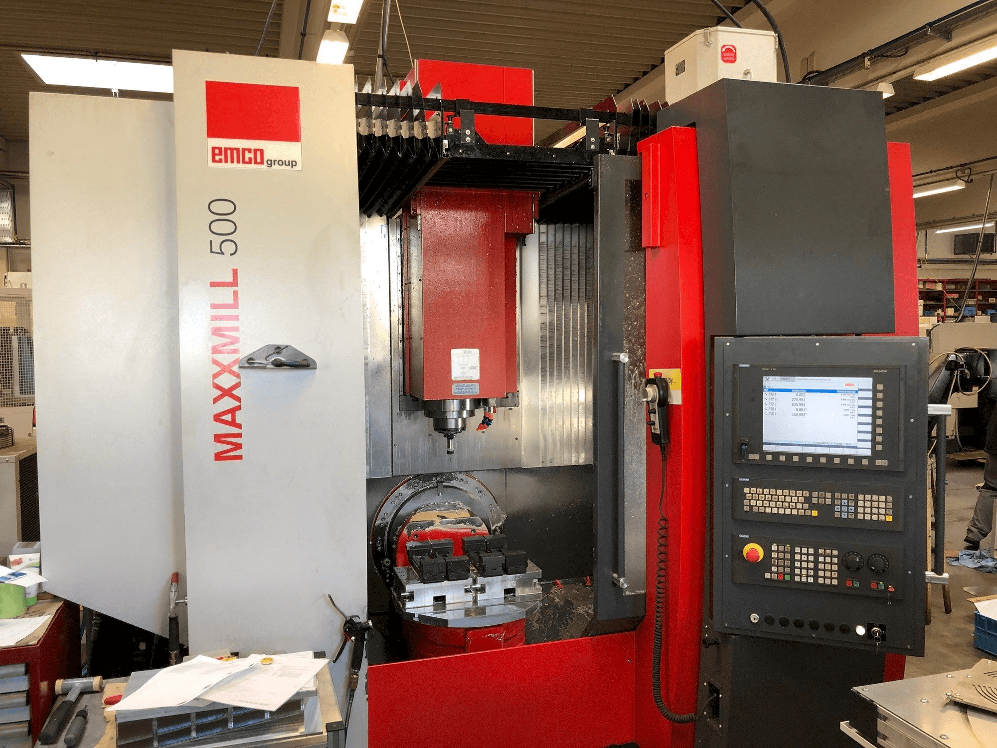 Front view of EMCO MAXXMILL 500 machine