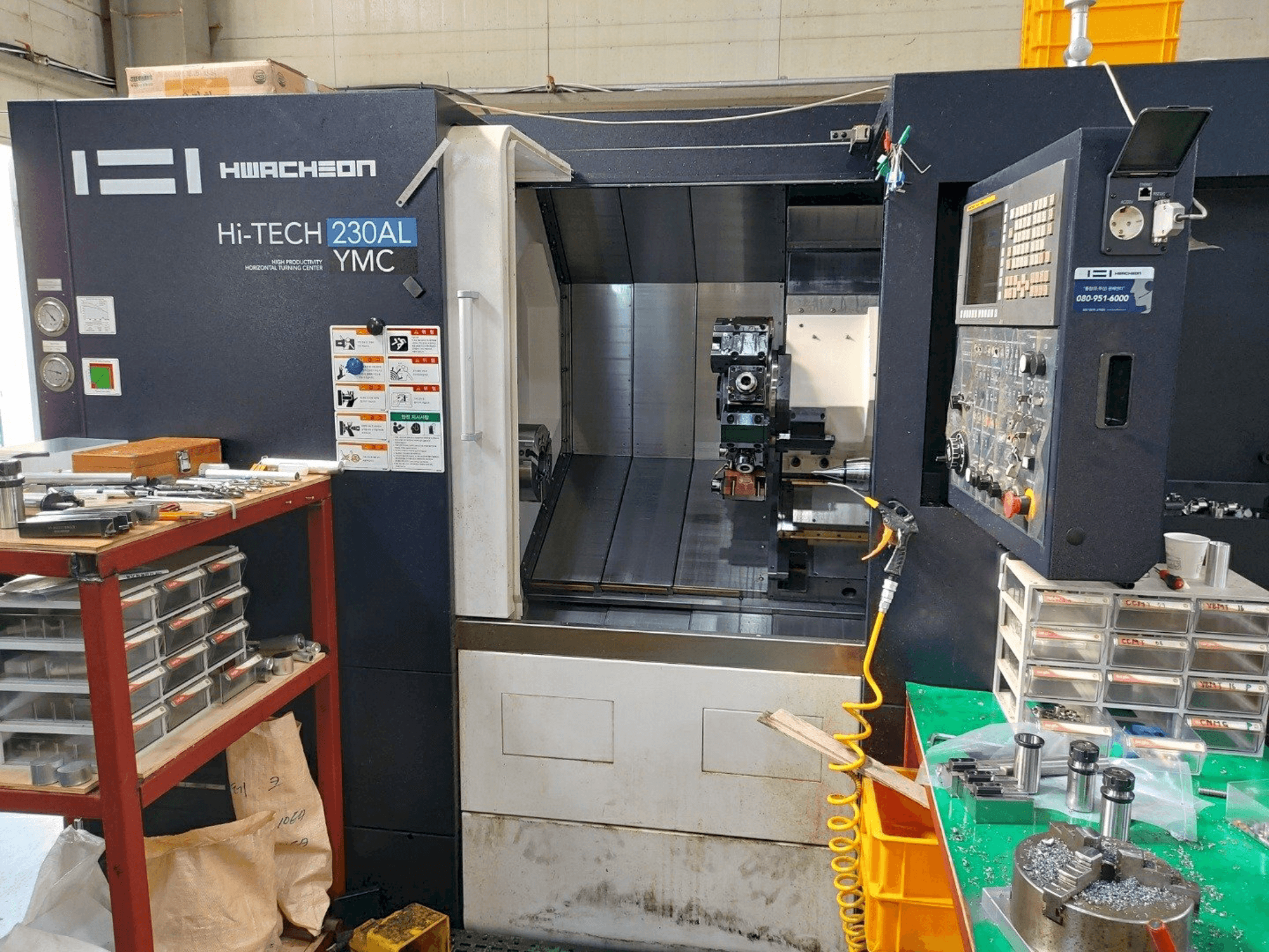Front view of HWACHEON Hi-TECH 230AL YMC machine