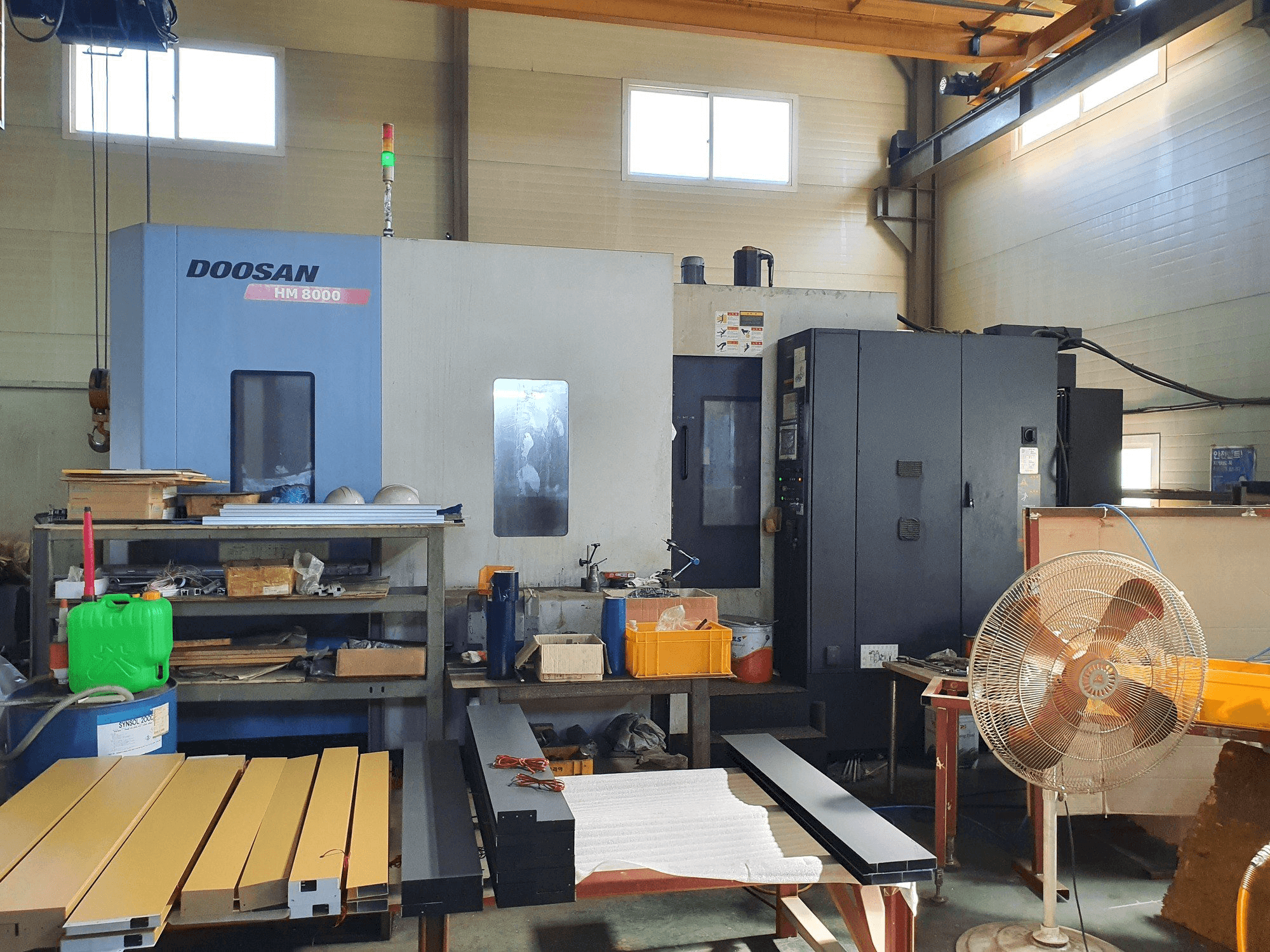 Front view of Doosan HM8000 machine