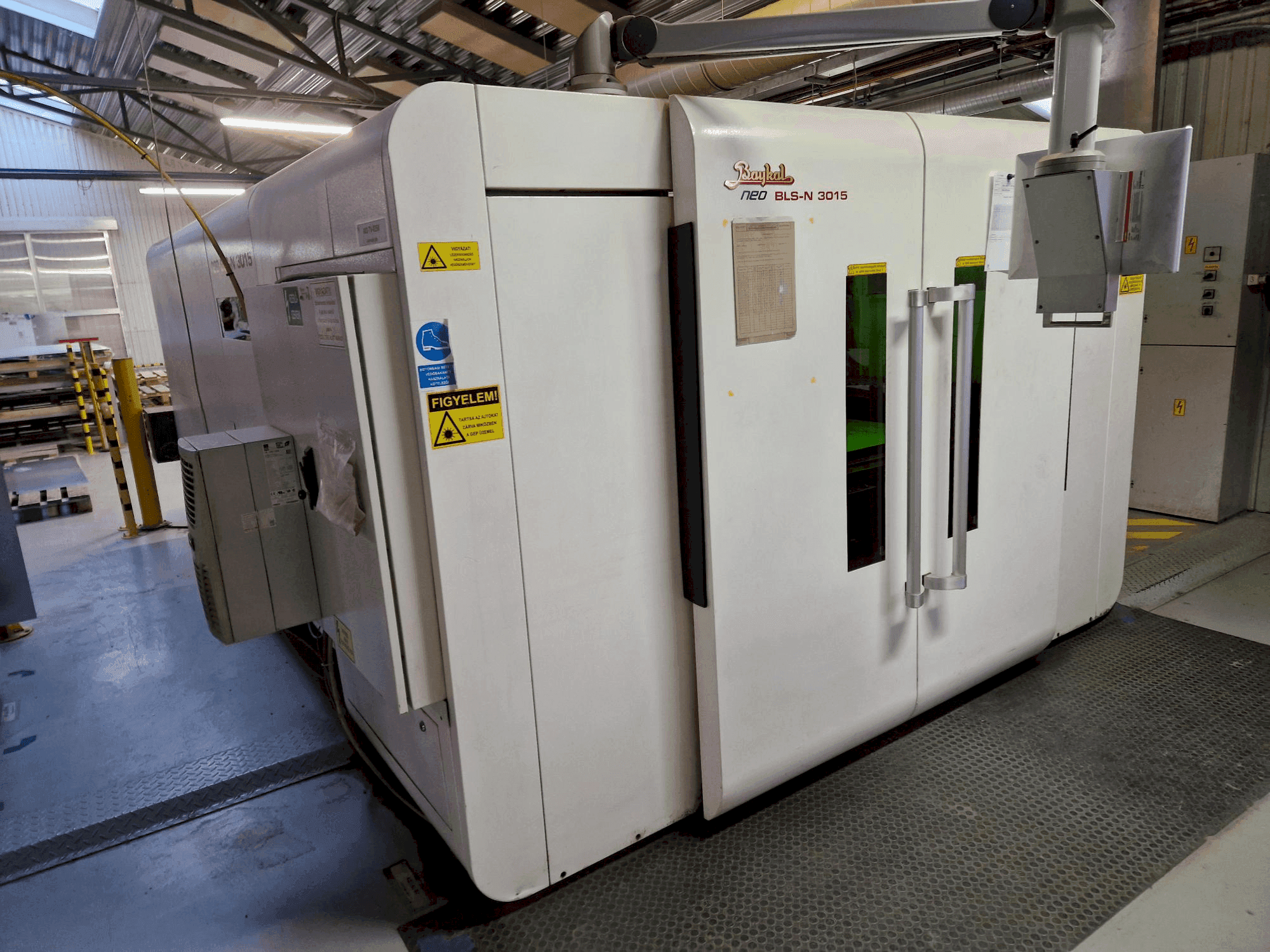 Front view of Baykal BLS-N 3015 machine