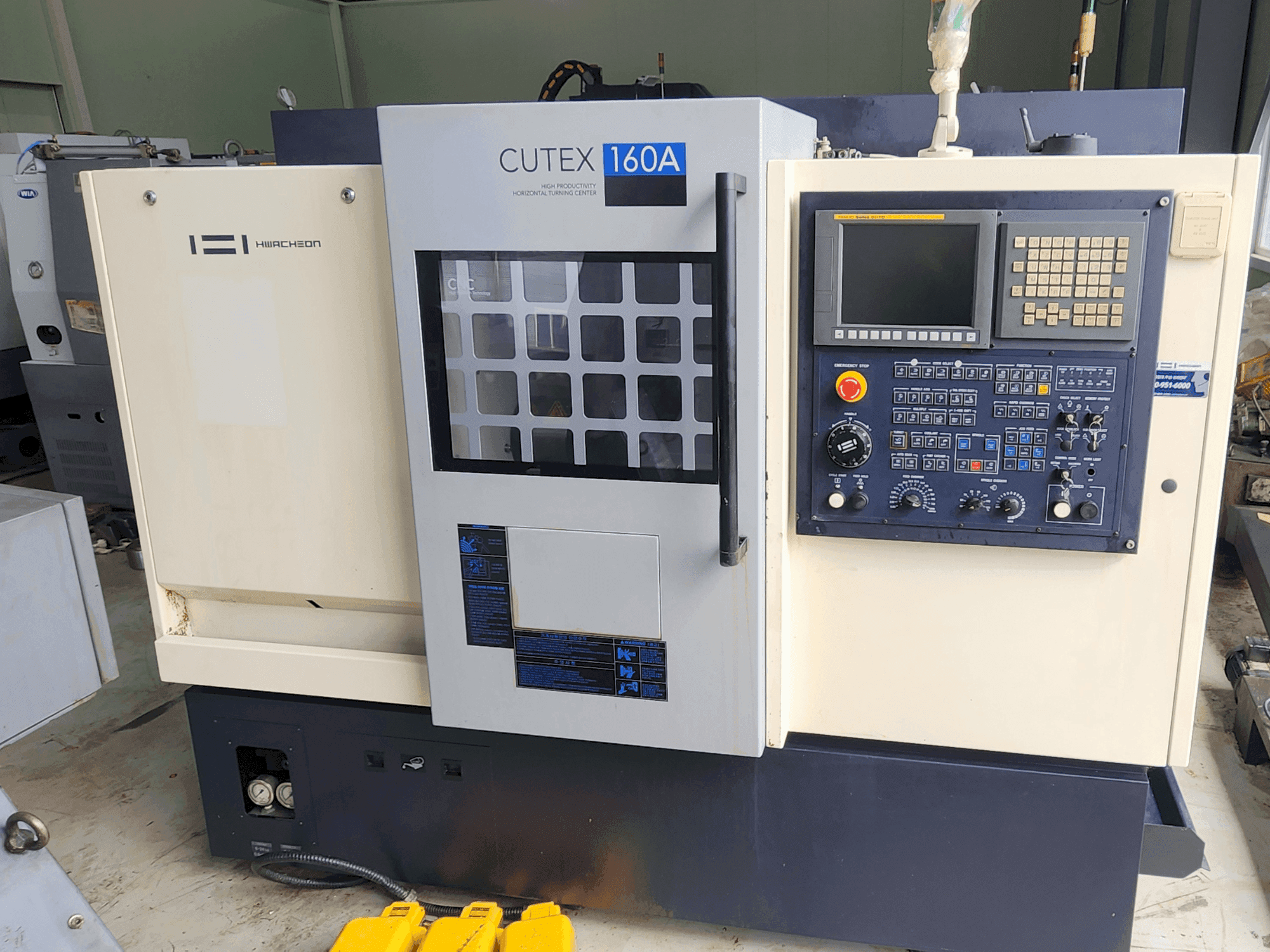 Front view of HWACHEON CUTEX 160 A machine