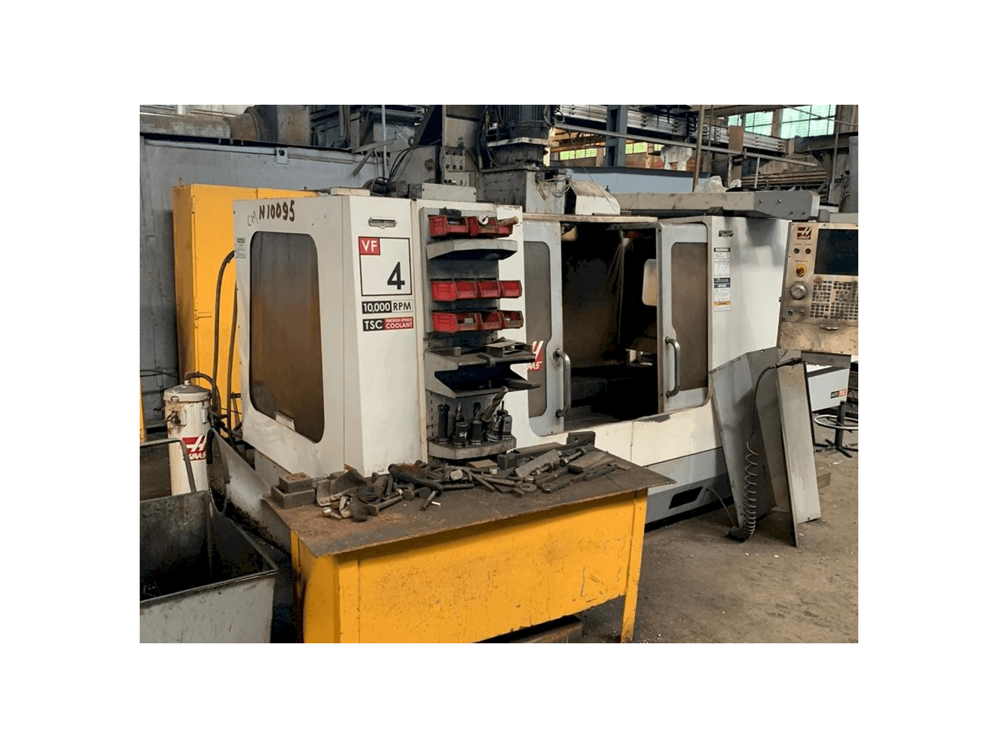 Front view of HAAS VF-4 machine