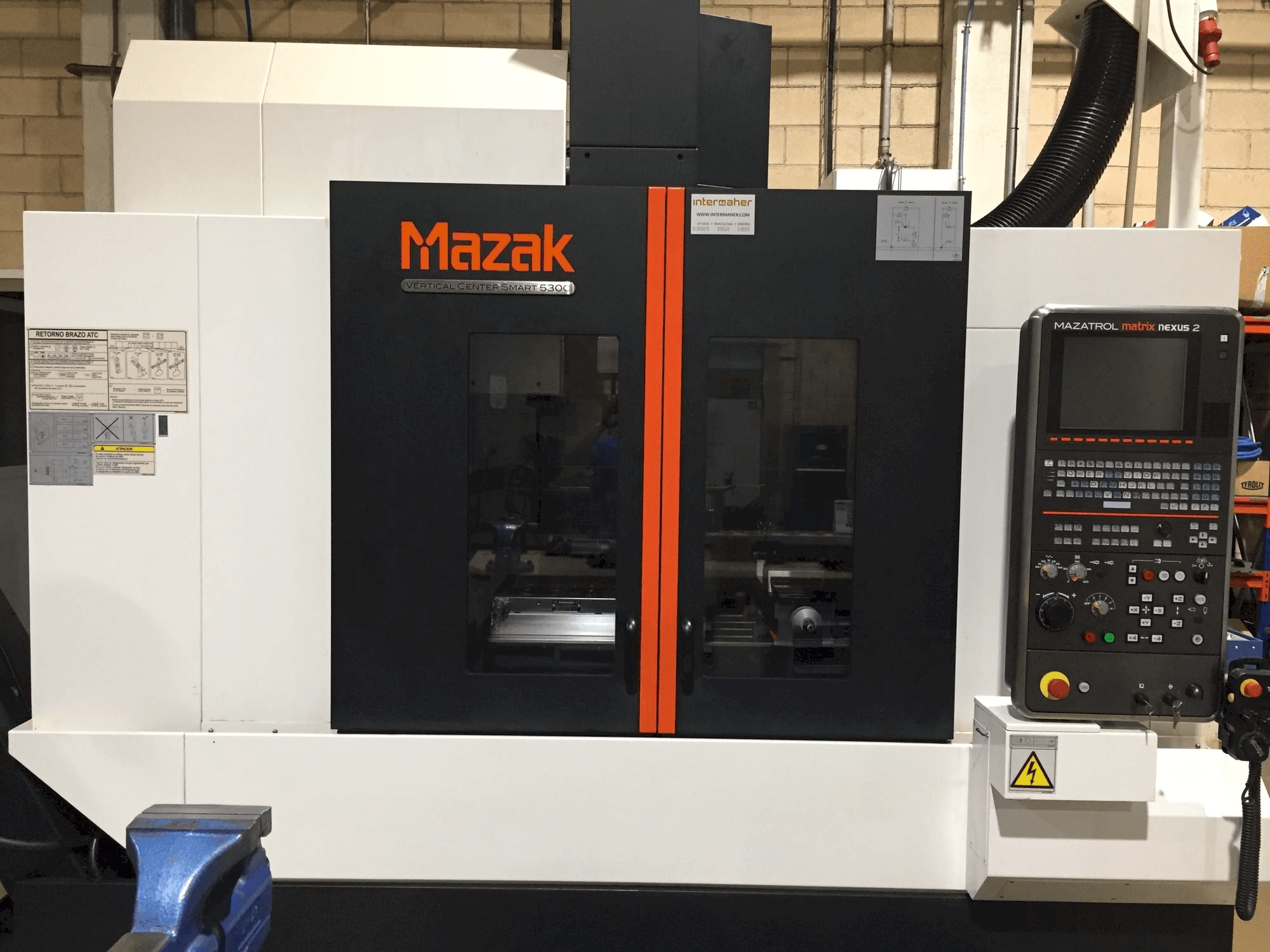 Front view of Mazak VCS 530C machine