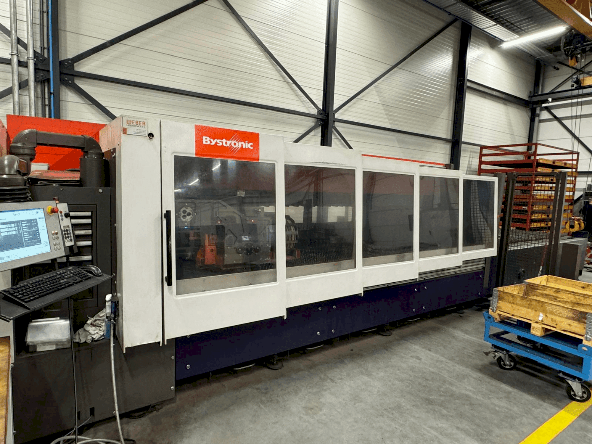 Front view of Bystronic BySpeed 3015 machine
