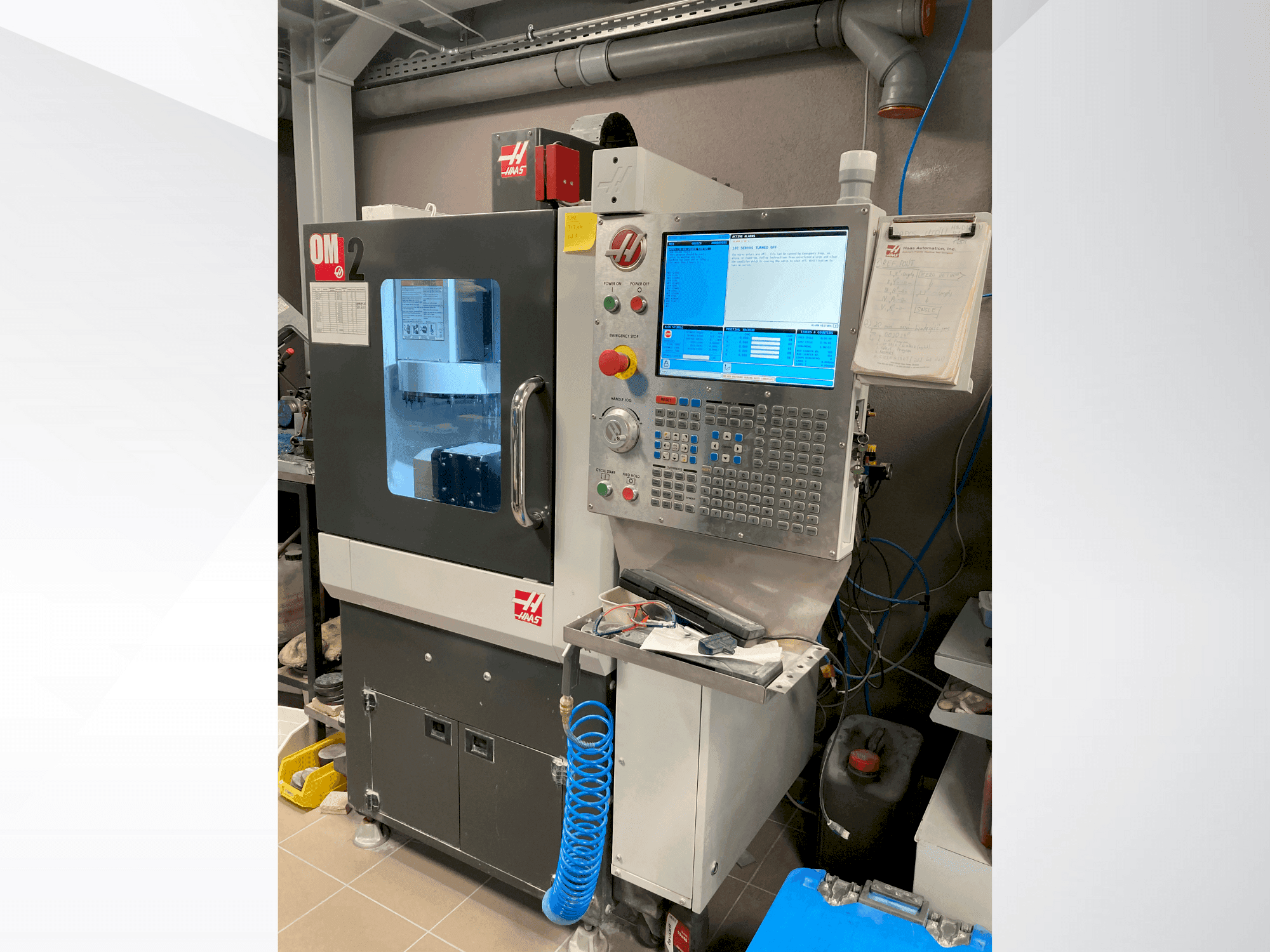 Front view of HAAS OM-2A machine