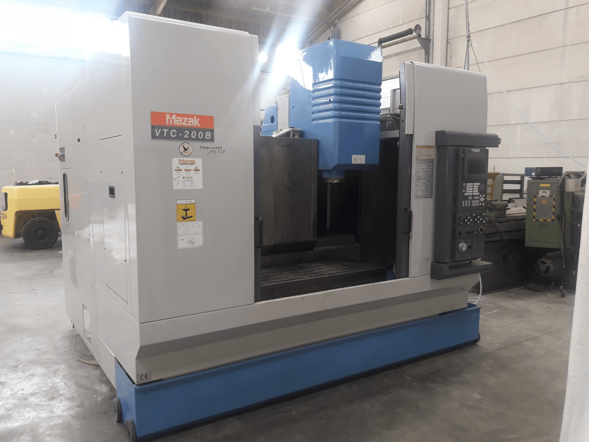 Front view of Mazak VTC-200B Machine