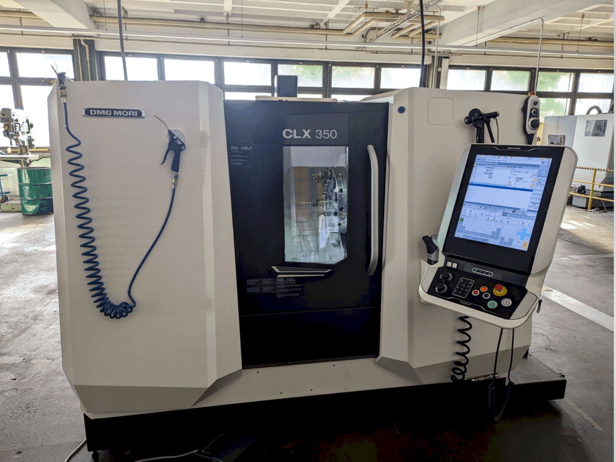 Front view of DMG MORI CLX 350 machine