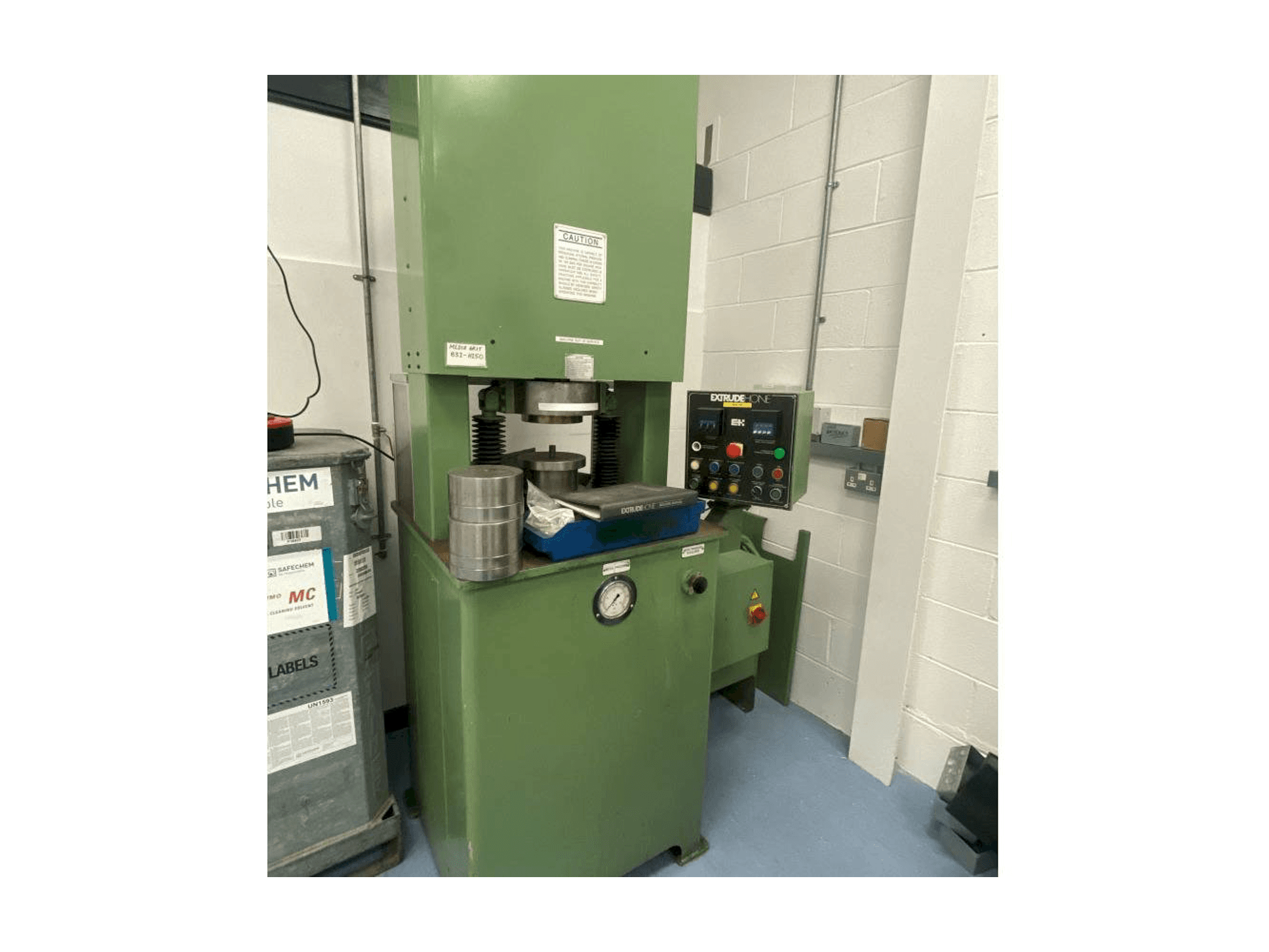 Front view of Extrude Hone Vector Series machine