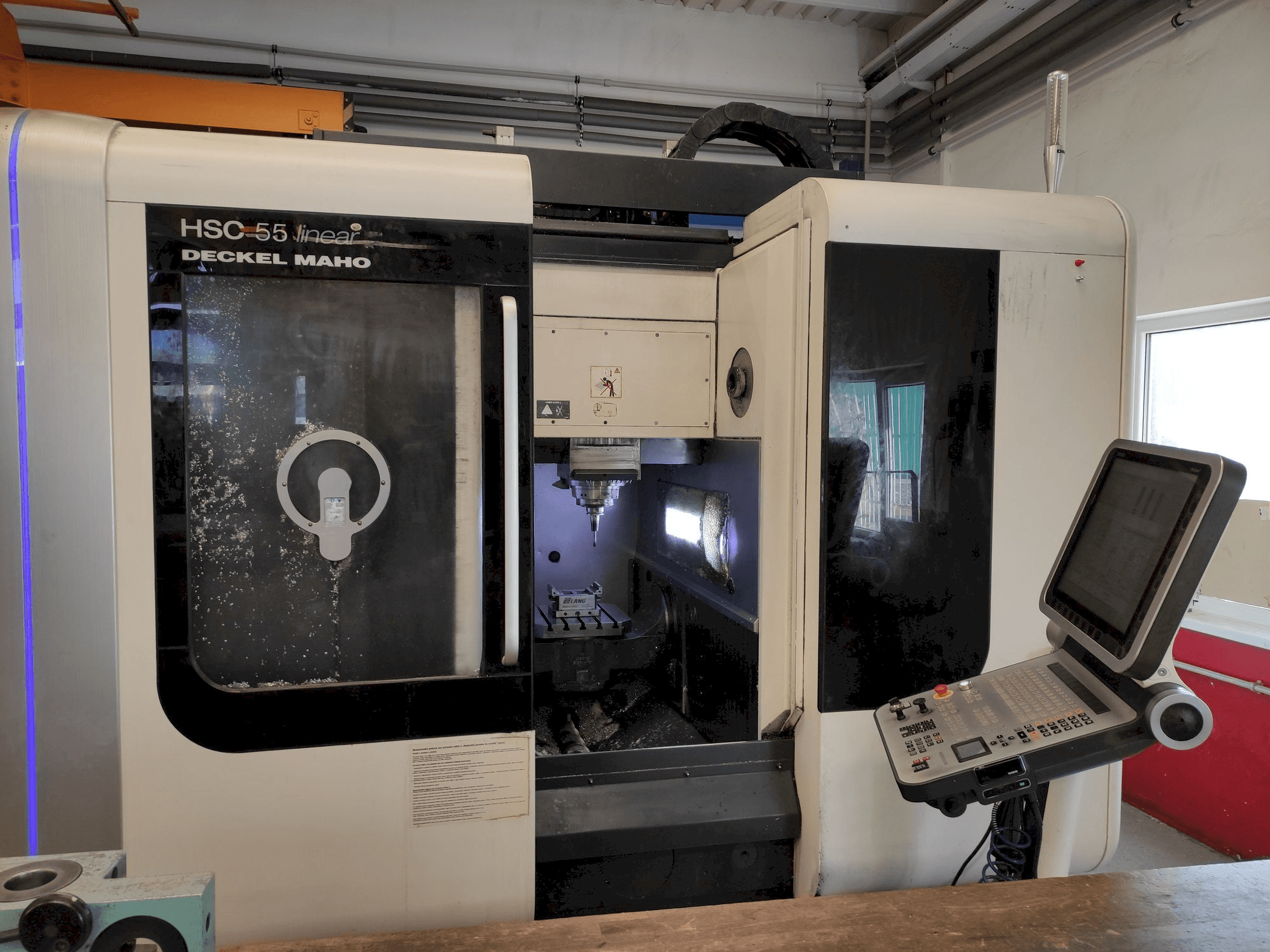Front view of DMG Deckel Maho HSC 55 linear machine