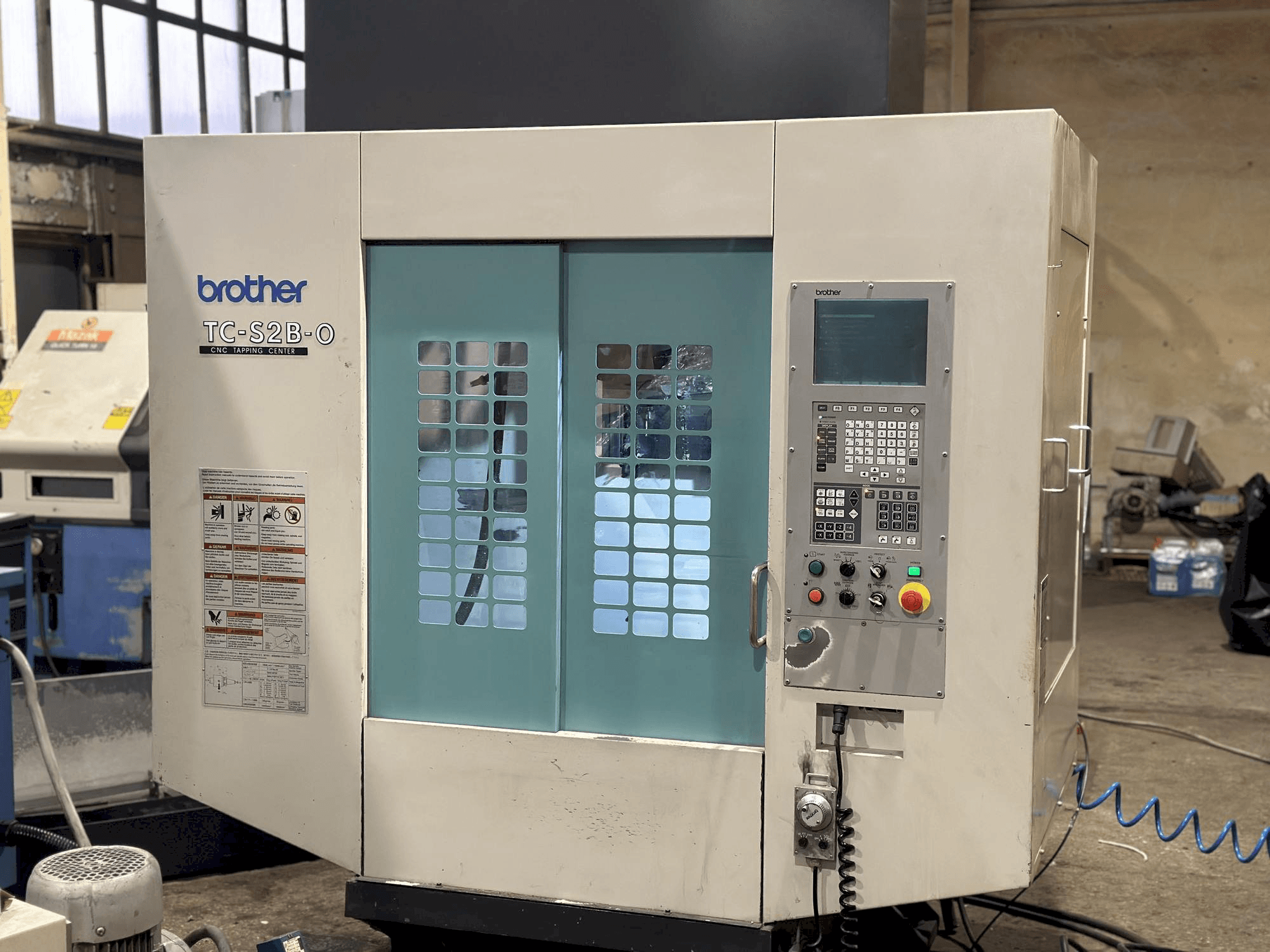 Front view of Brother TC-S2B-O machine