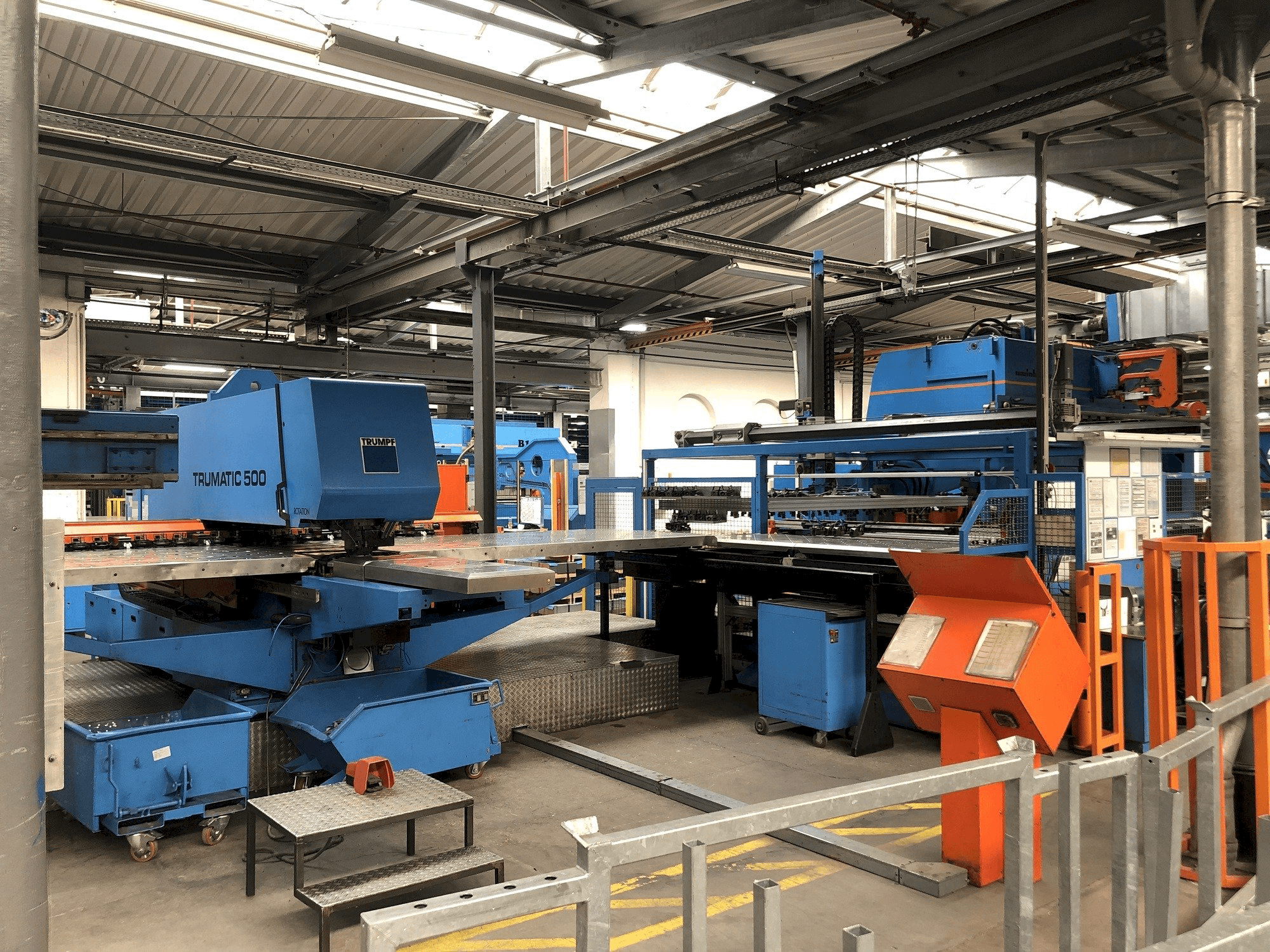 Front view of Trumpf TC 500 machine