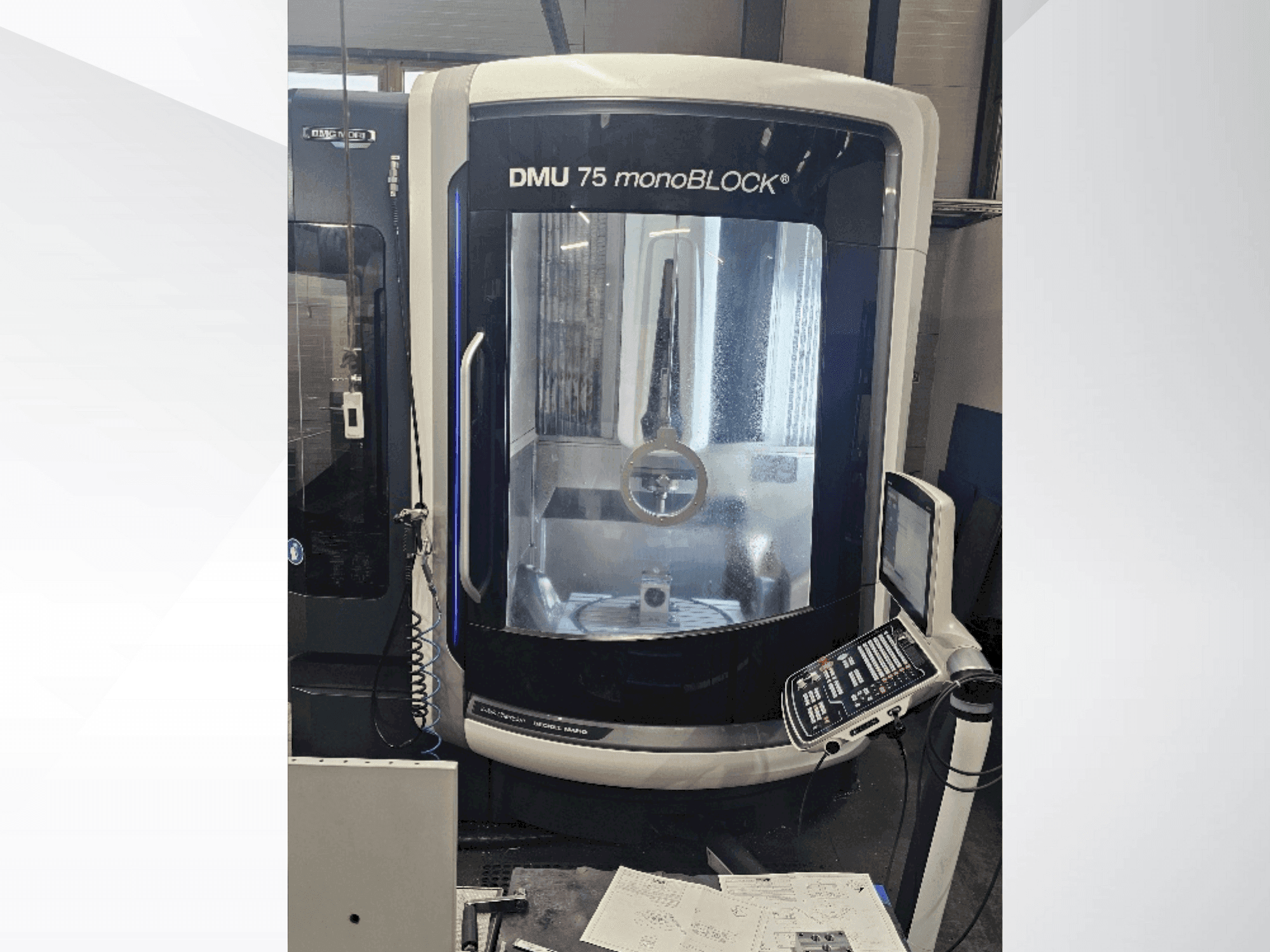 Front view of DMG MORI DMU 75 monoBlock machine