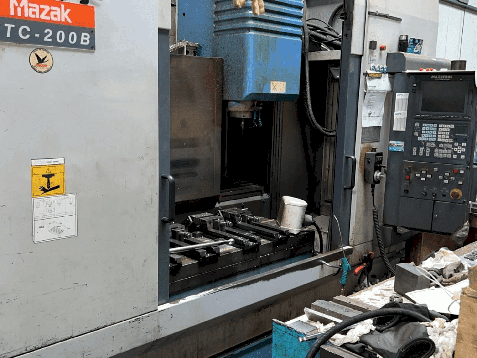 Front view of Mazak VTC-B machine