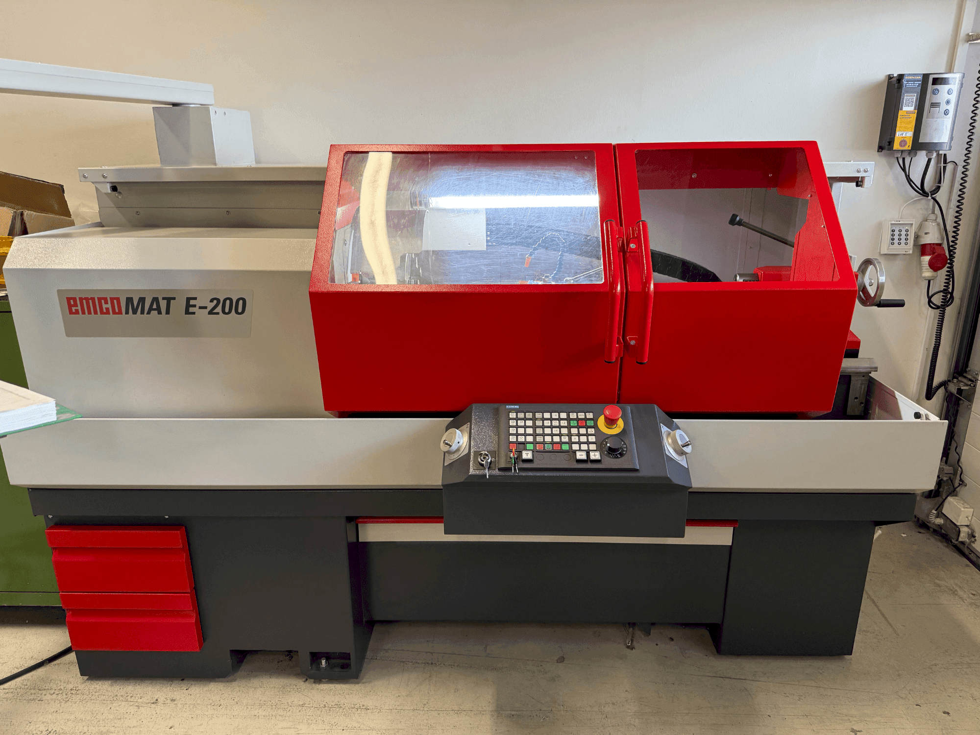 Front view of EMCO Emcomat E-200 machine