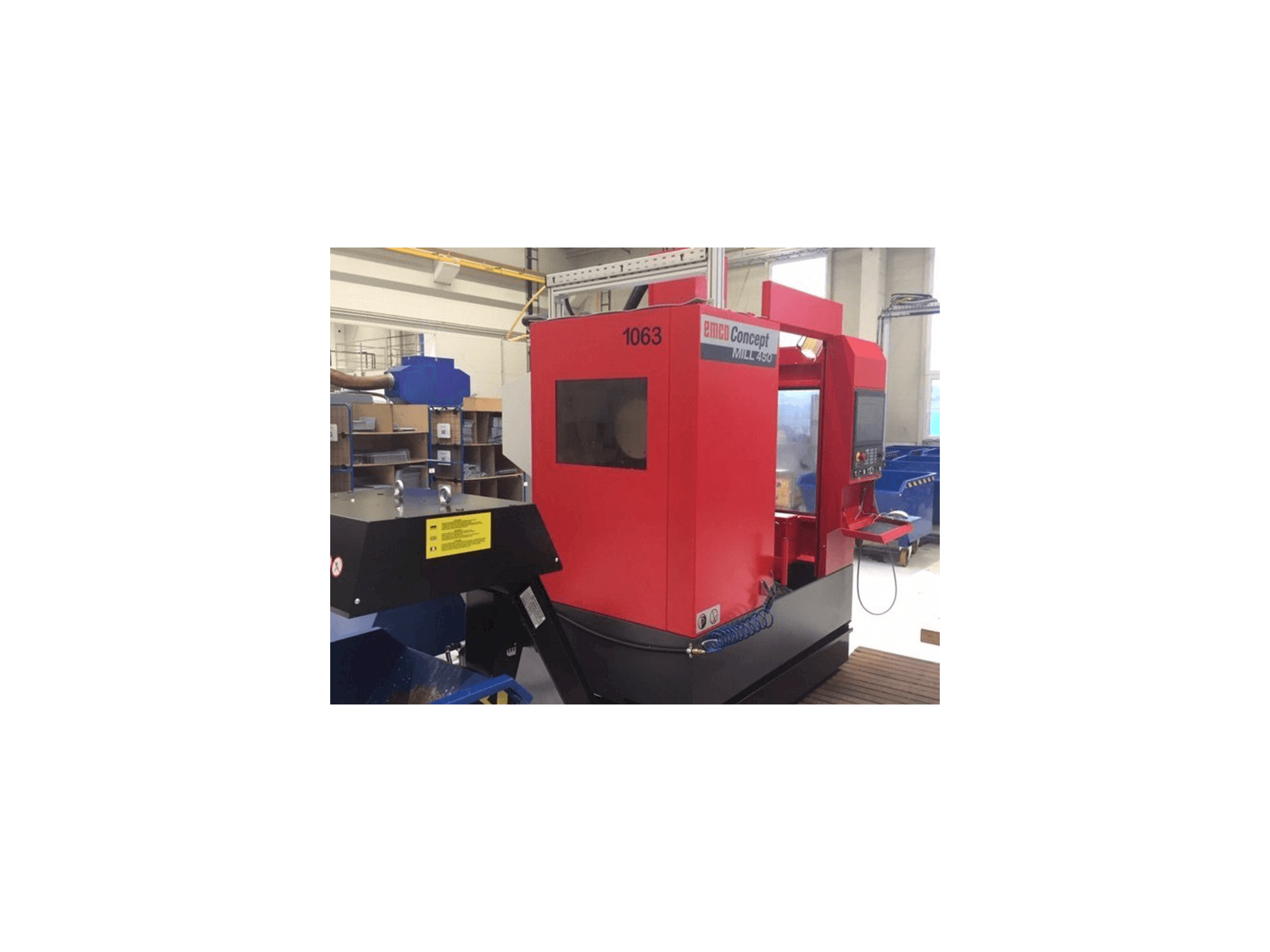 Front view of EMCO Concept Mill 450 machine