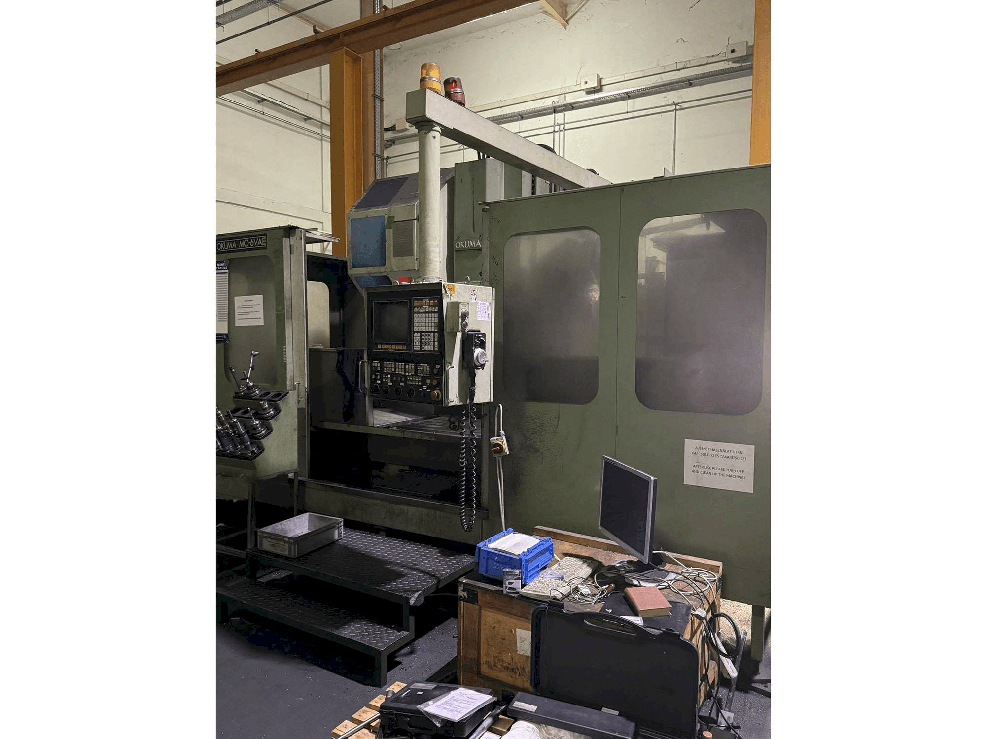 Front view of Okuma MC - 6VAE machine