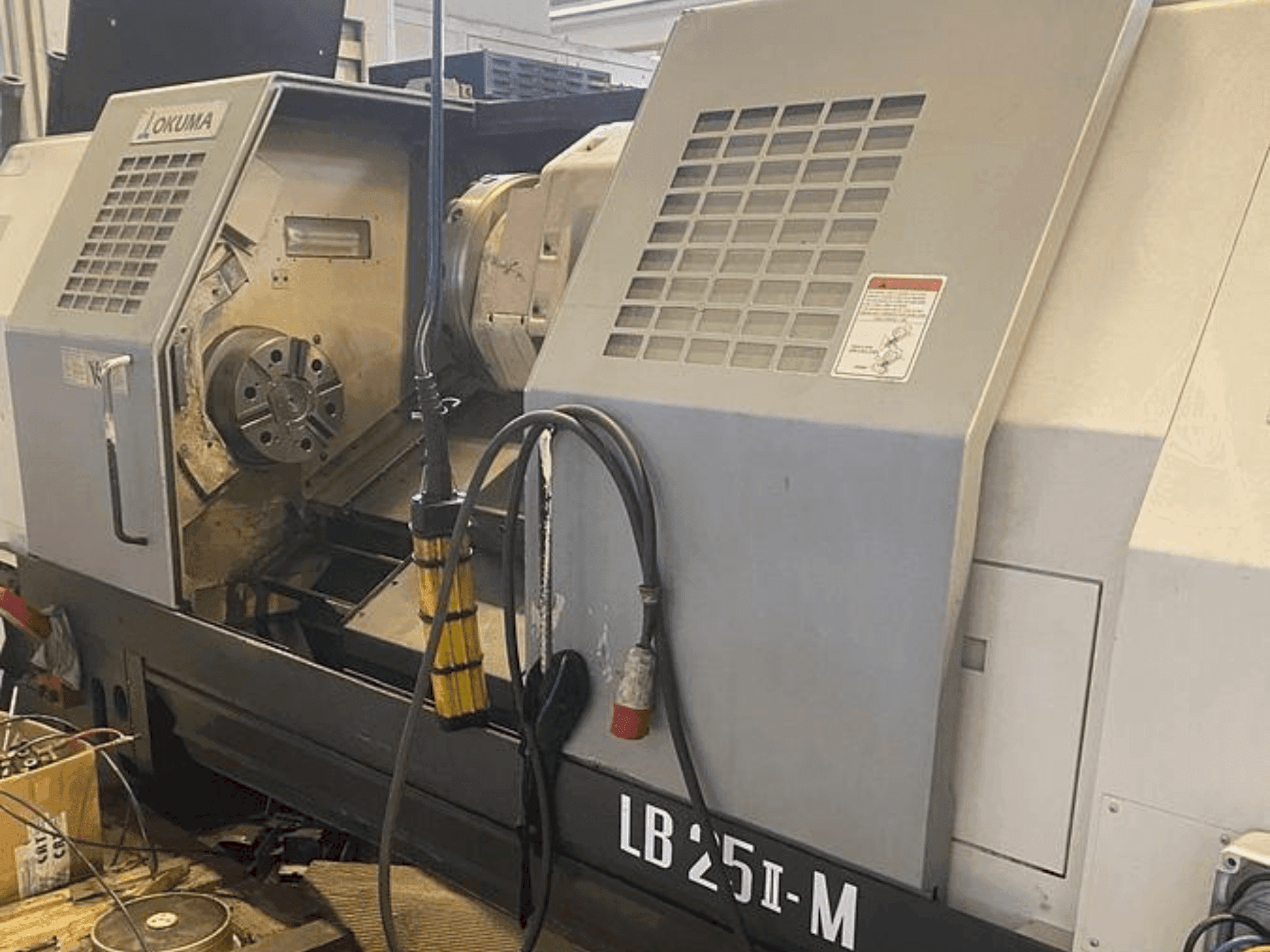Front view of Okuma LB 25 II-M machine
