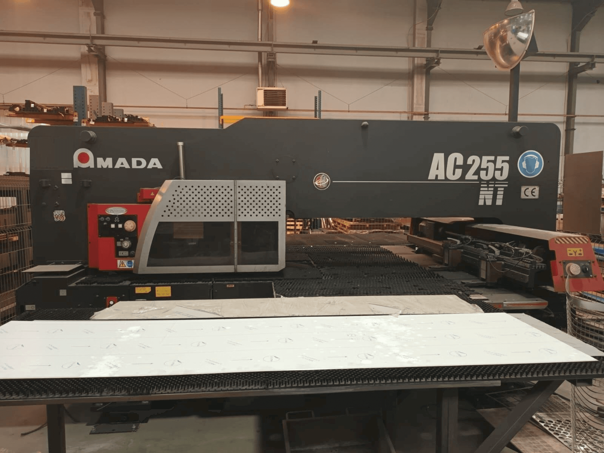 Front view of AMADA AC 255 NT machine