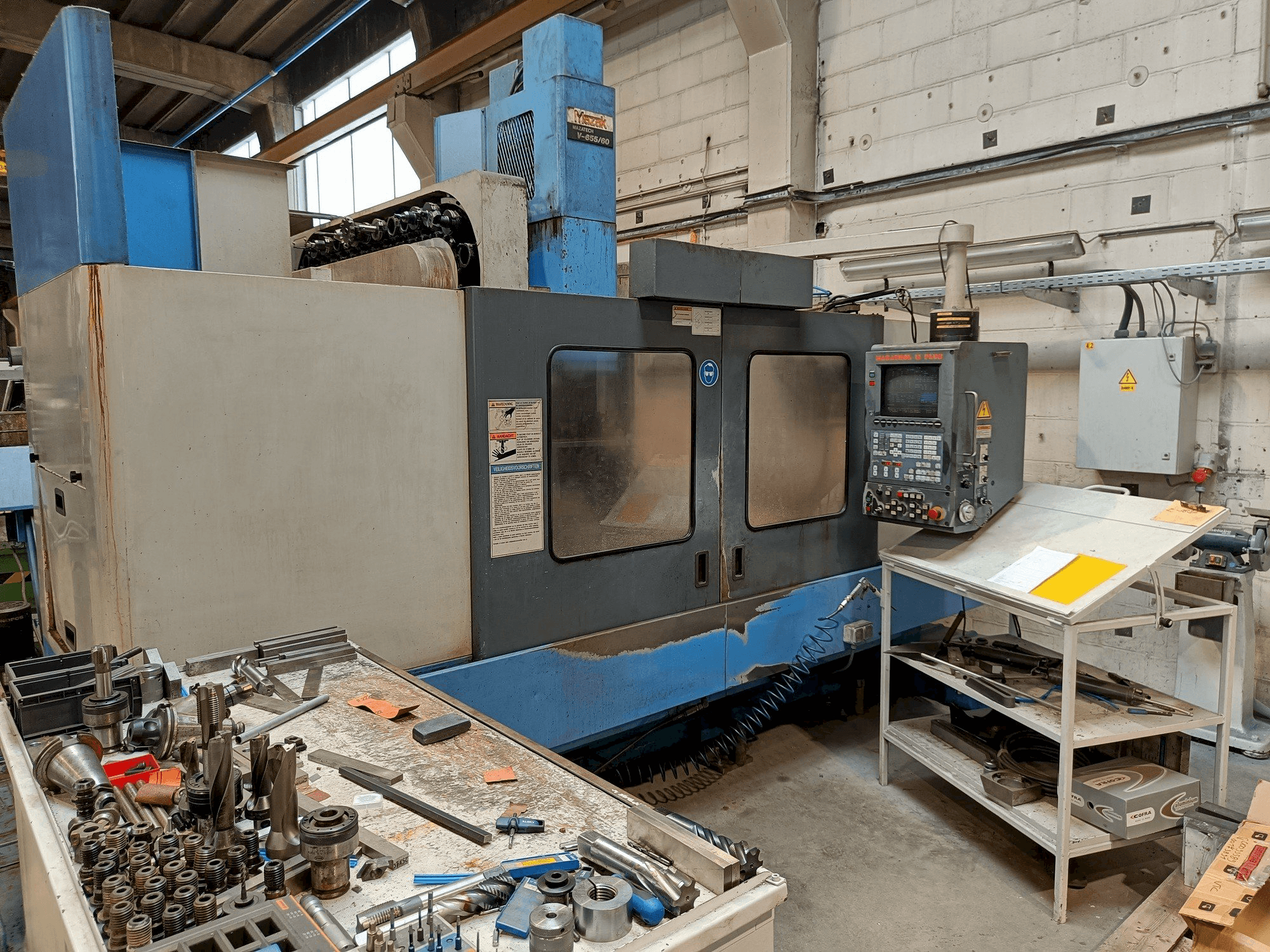 Front view of Mazak MTV655/60 machine