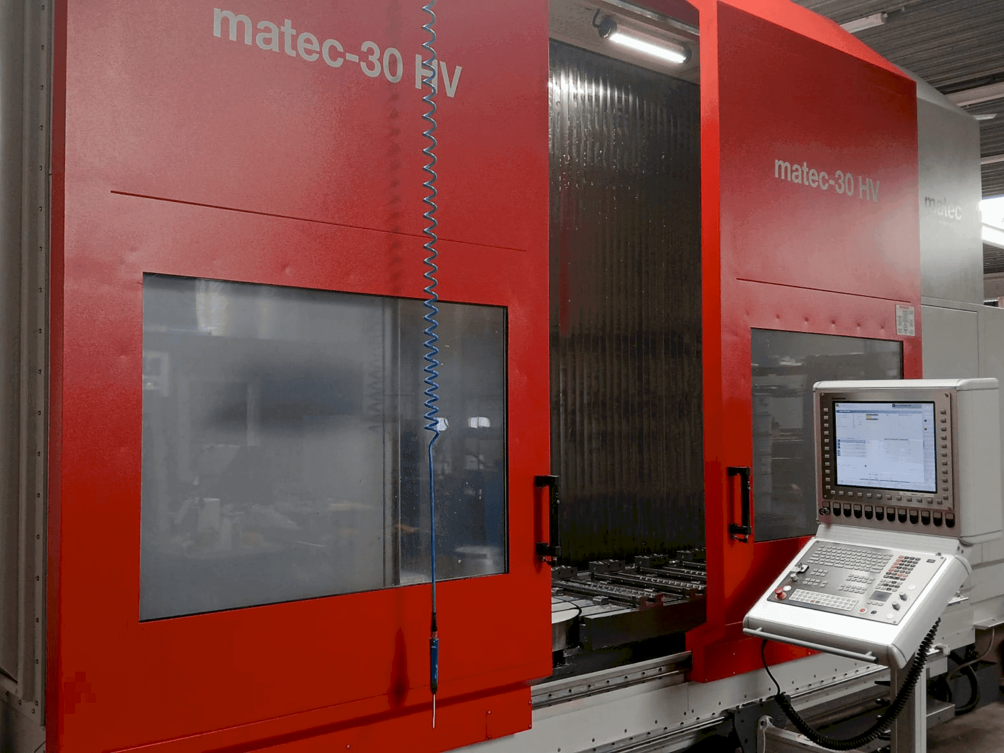 Front view of Matec 30 HV machine