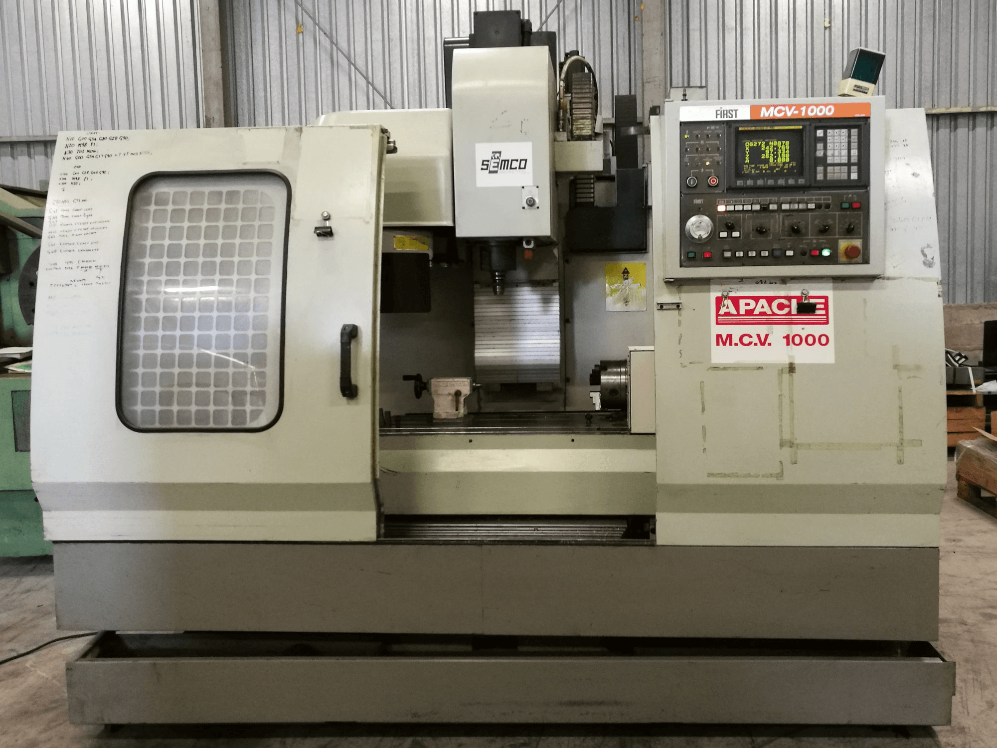 Front view of FIRST MCV-1000 Machine