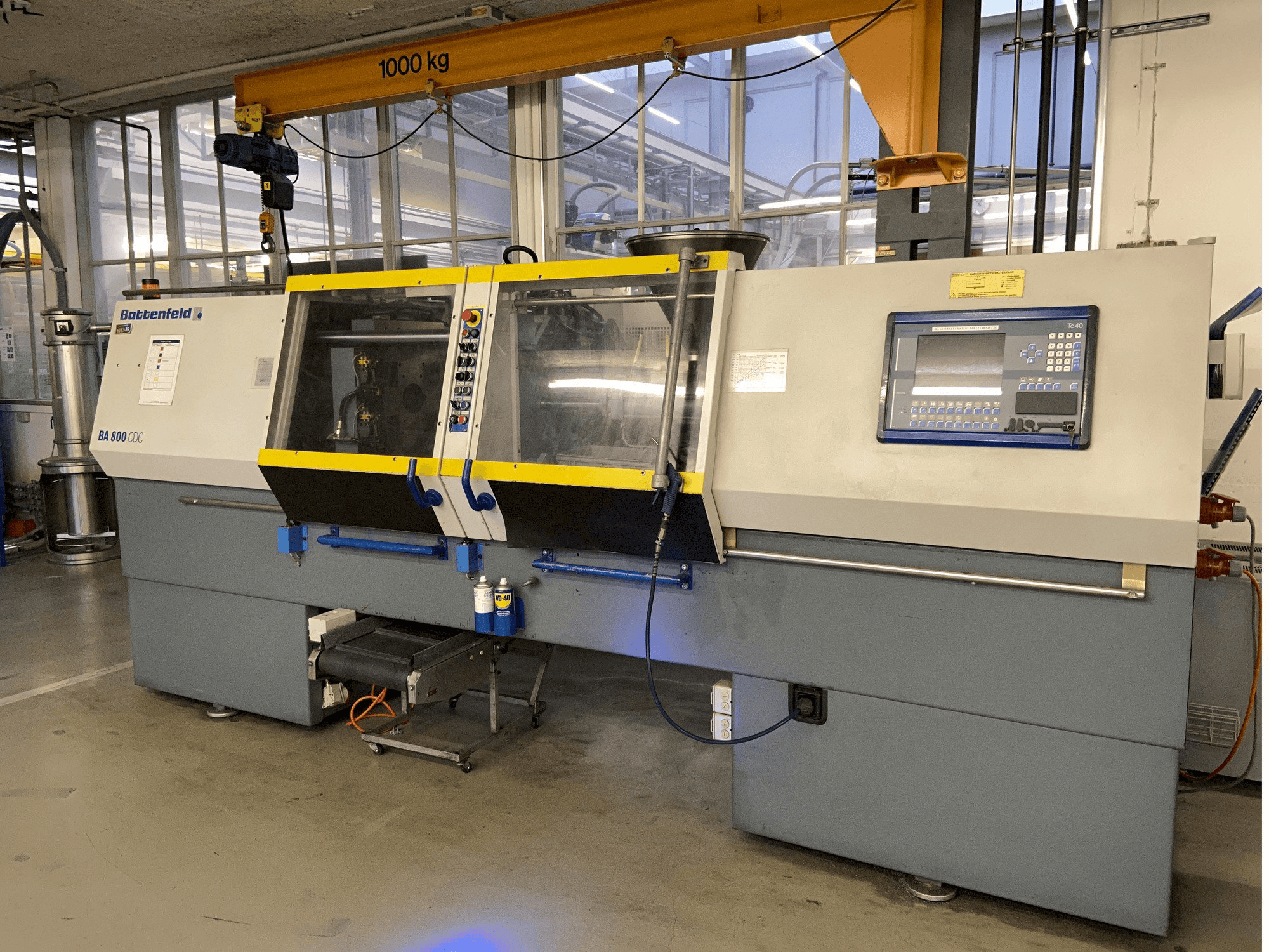 Front view of Battenfeld BA 800/125 CDC machine
