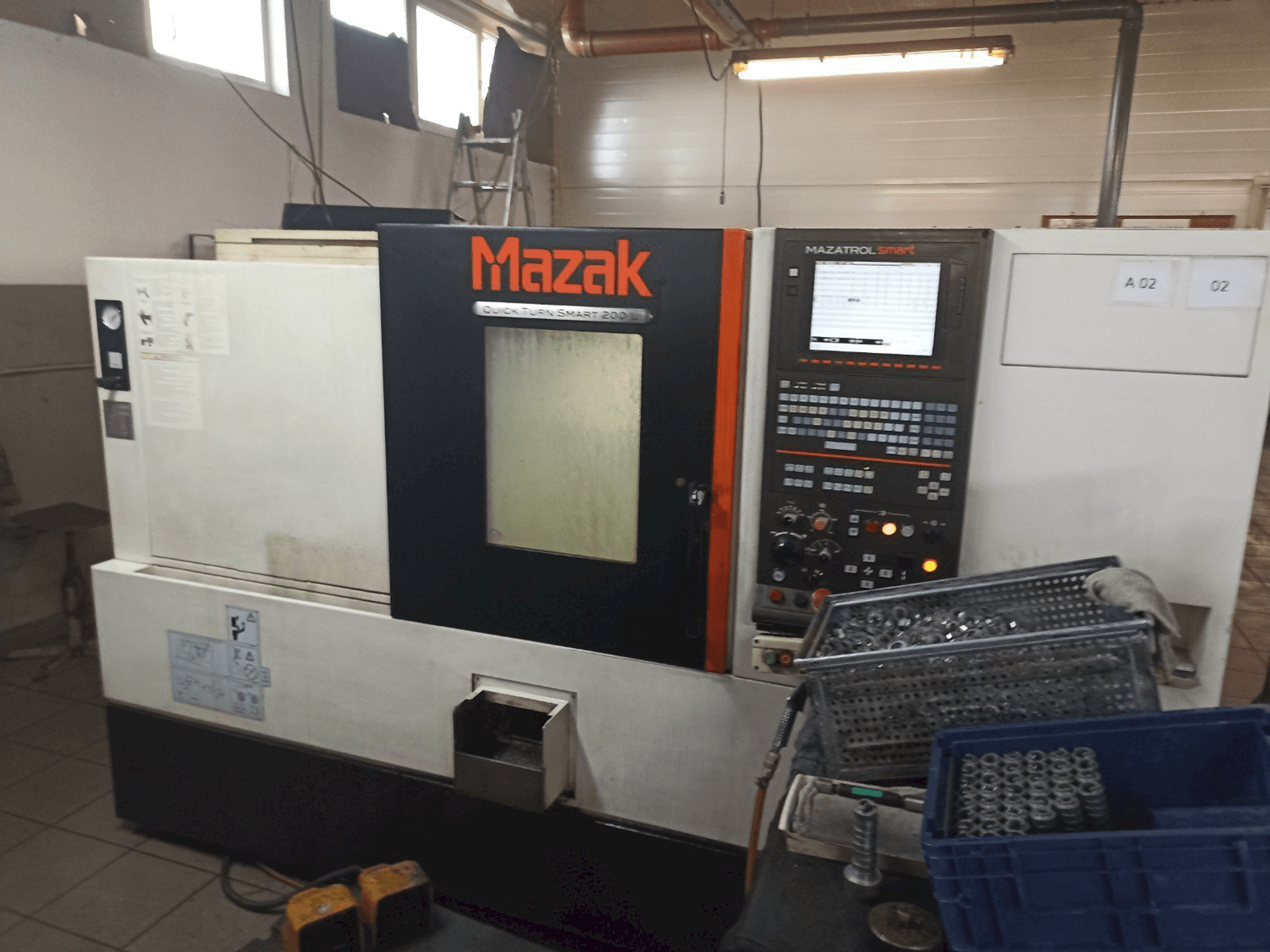 Front view of Mazak Quick Turn Smart 200L machine