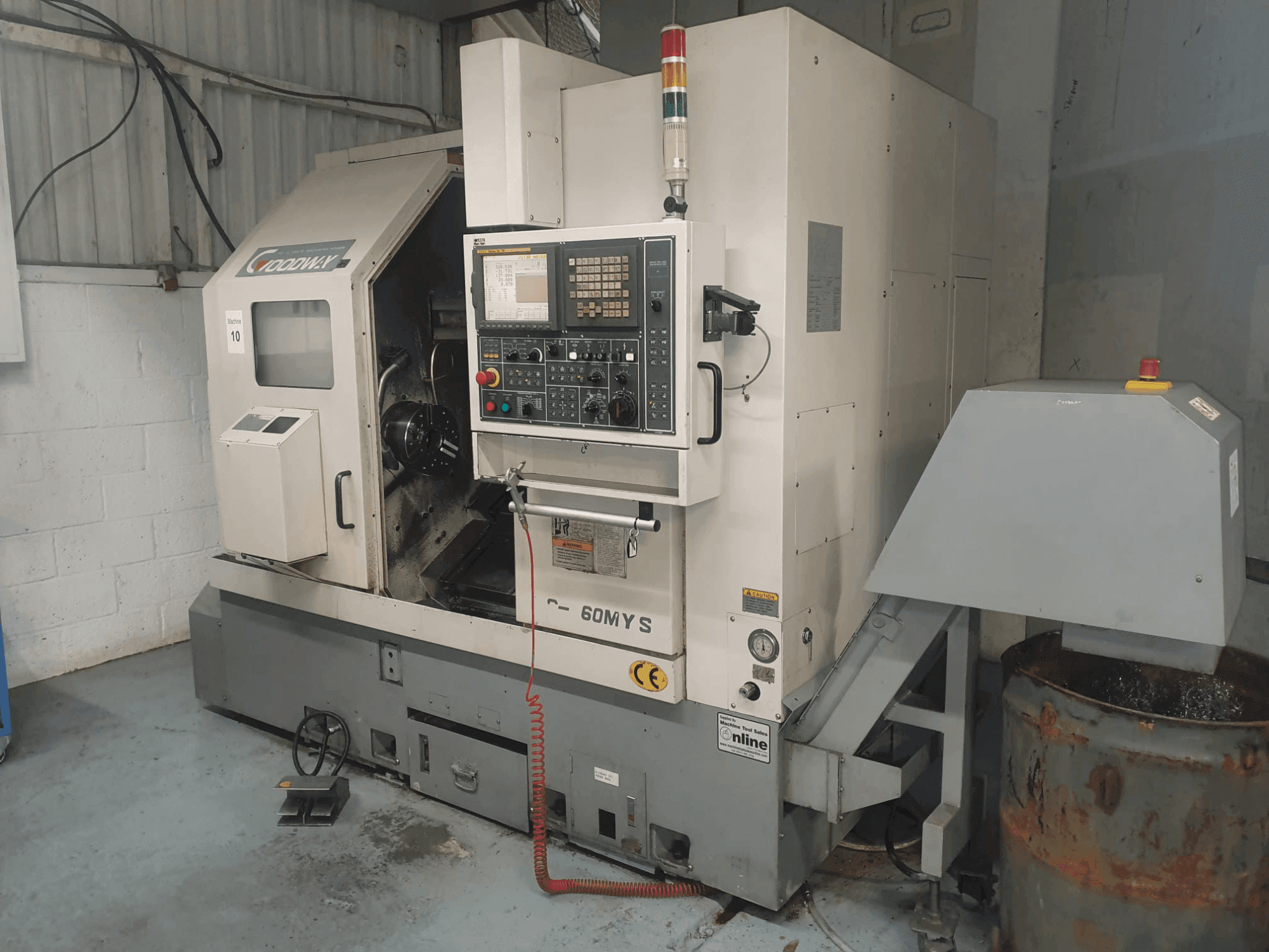 Front view of Goodway GS-260MYS machine