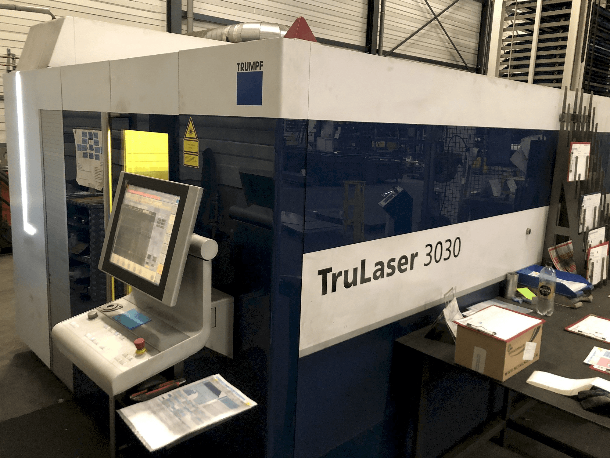 Front view of Trumpf TruLaser 3030 fiber machine
