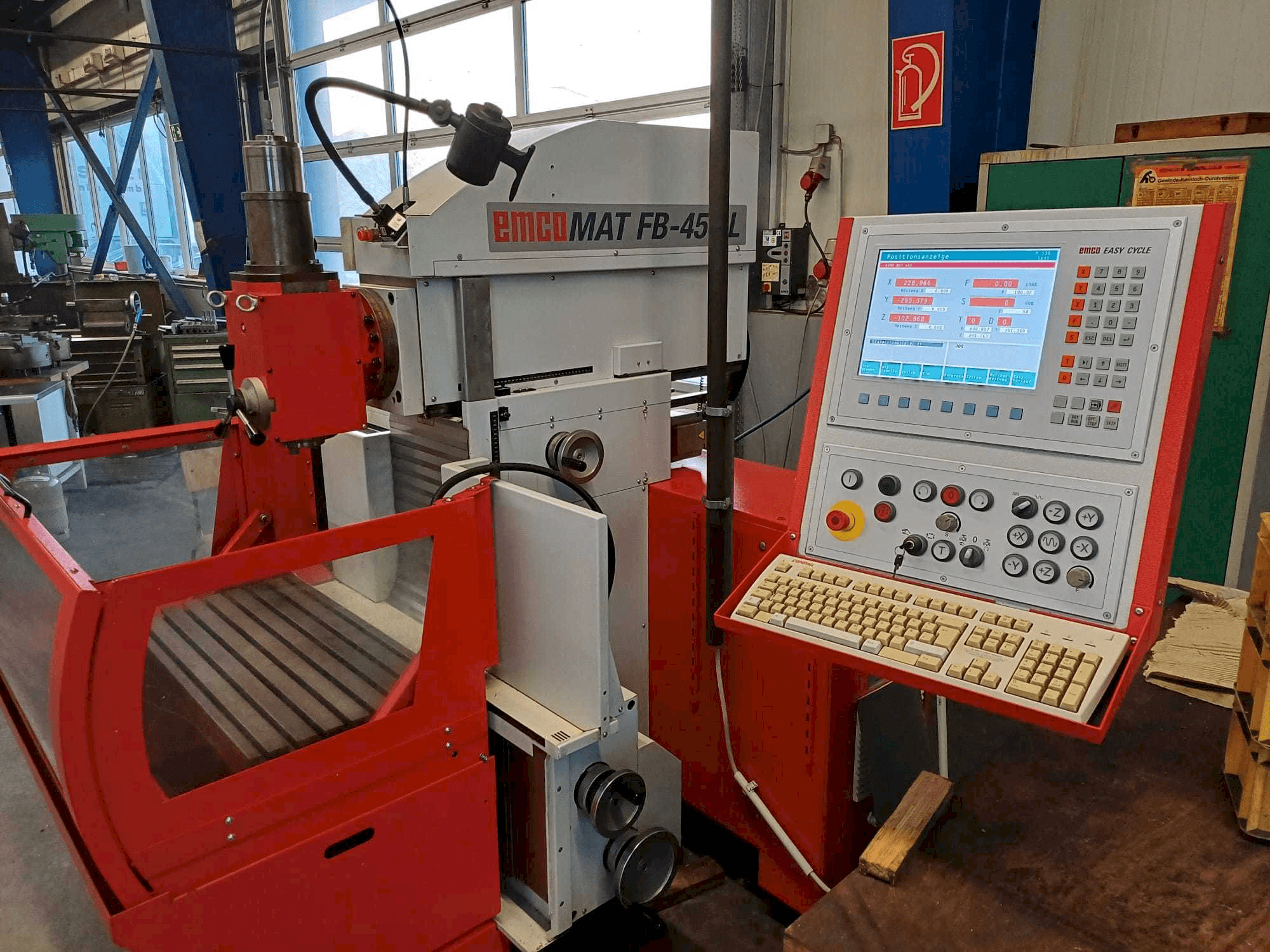 Front view of EMCO EMCOMAT FB-450 machine