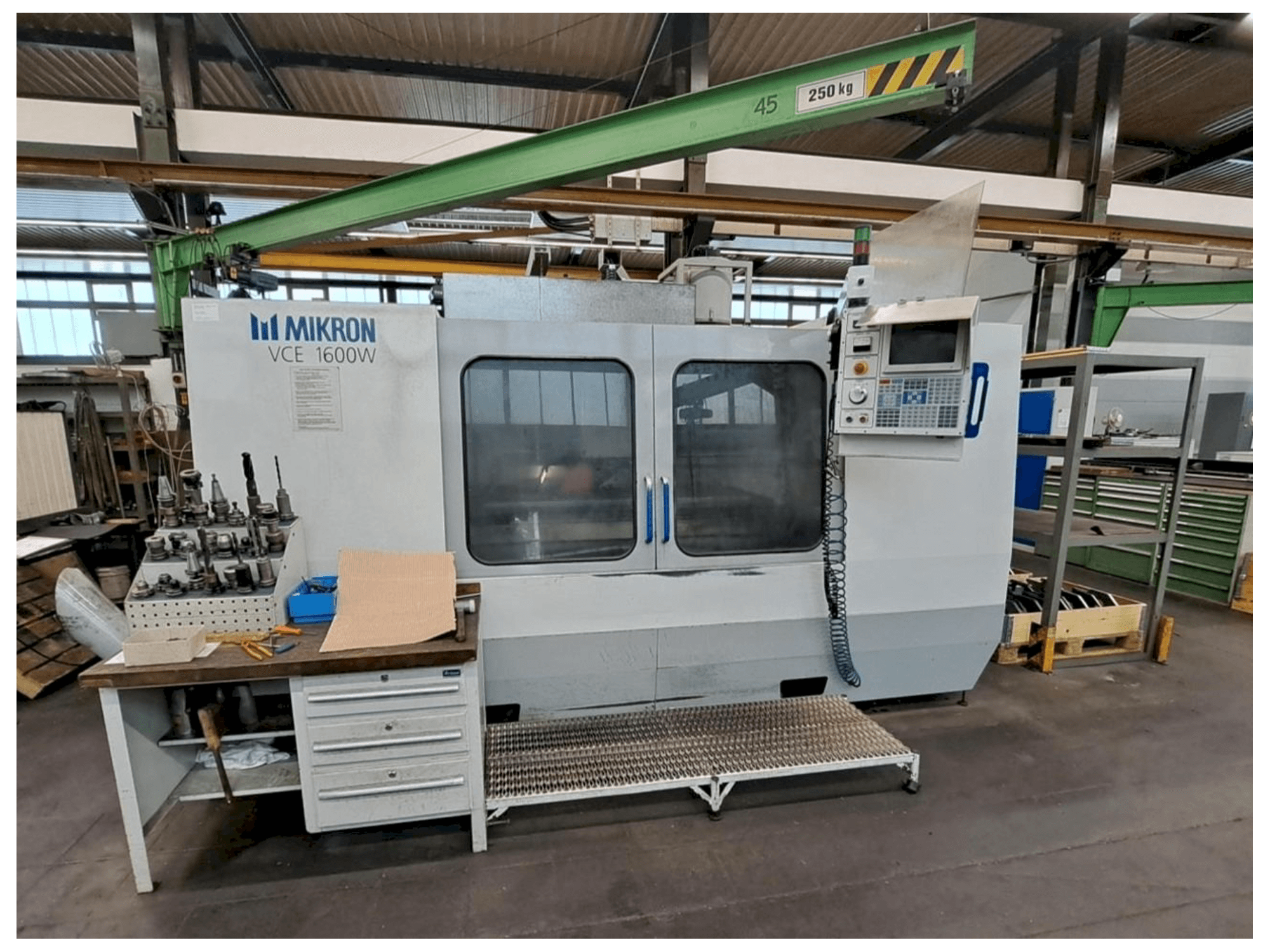 Front view of HAAS MIKRON VCE 1600W machine