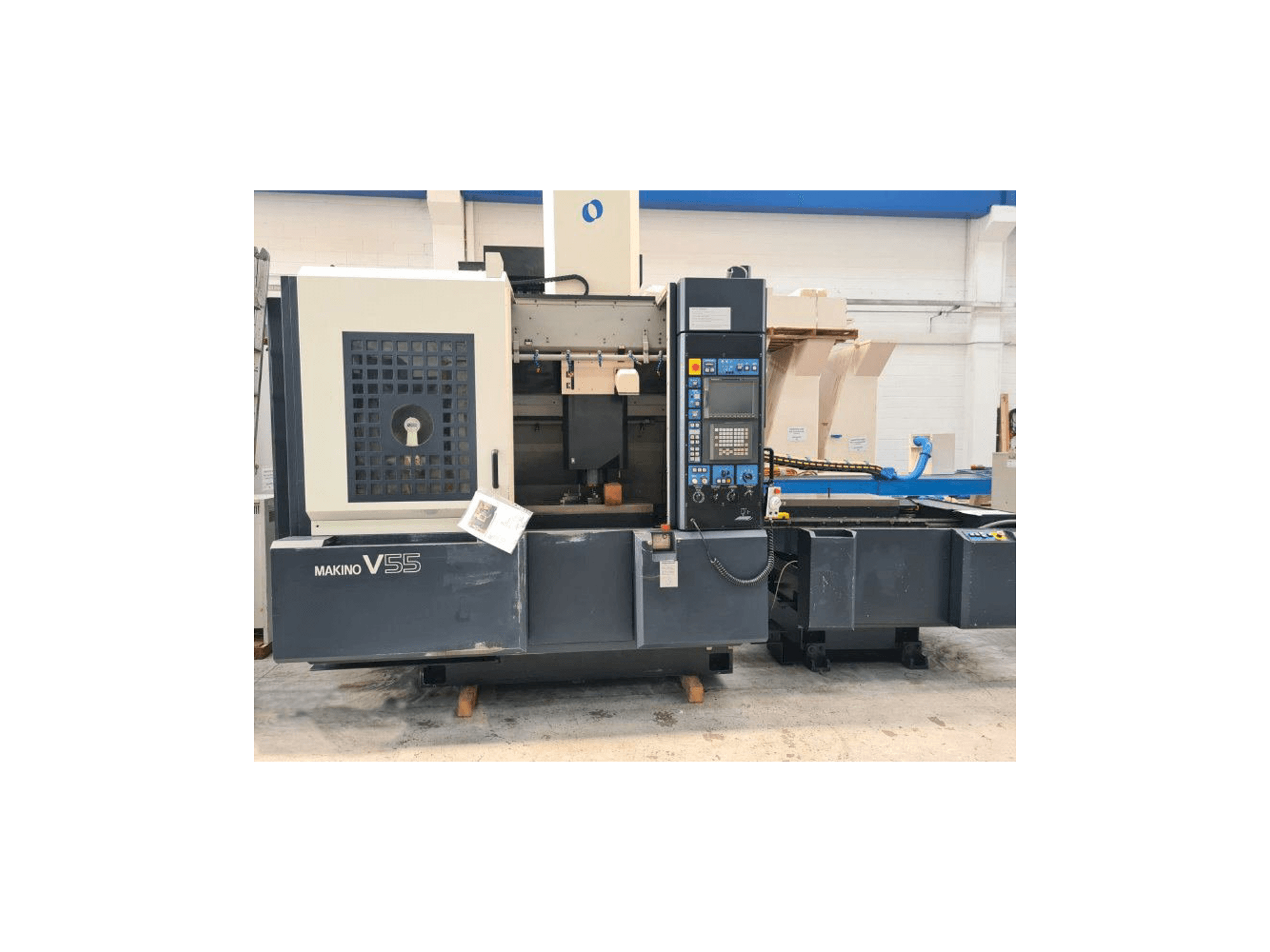 Front view of Makino V55 machine