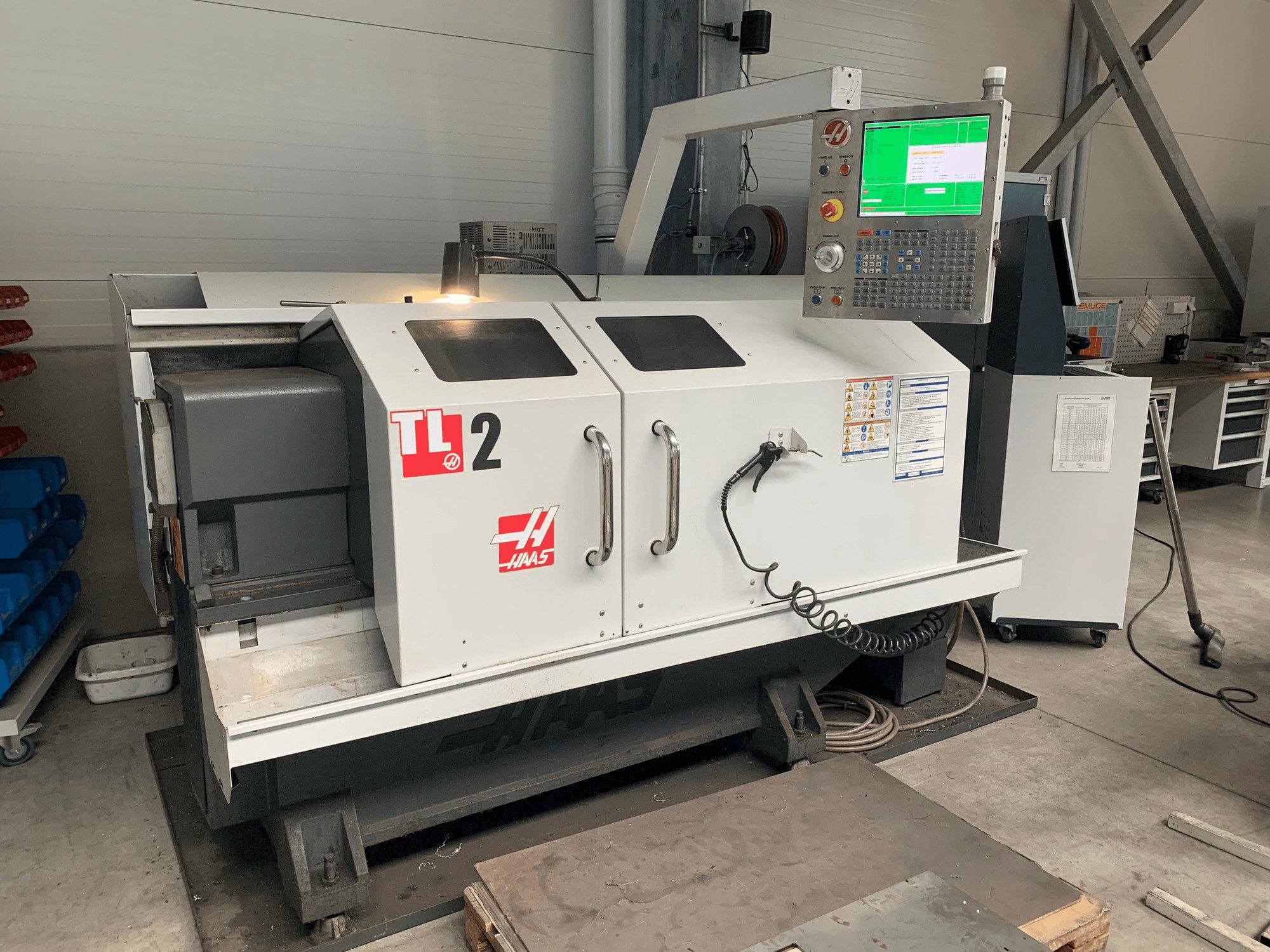 Front view of HAAS Tl-2 machine
