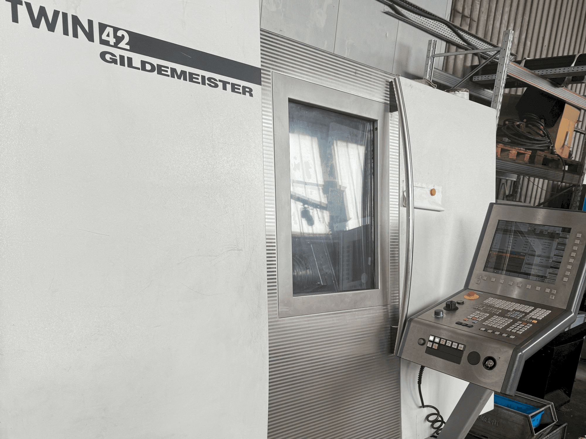 Front view of Gildemeister Twin 41 machine