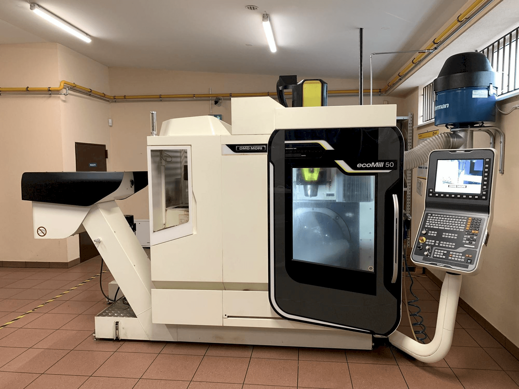 Front view of DMG MORI ecoMill 50 machine