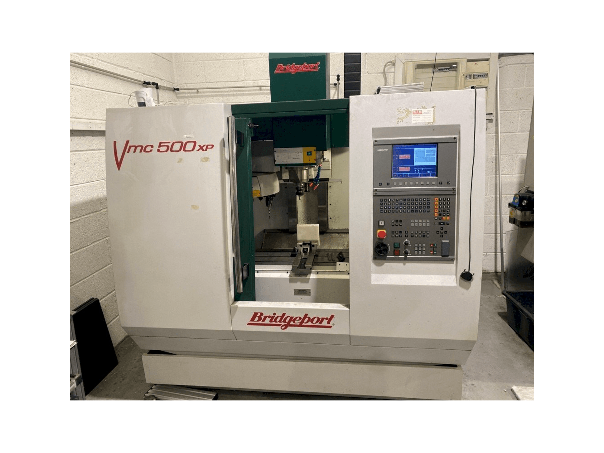 Front view of Bridgeport VMC 500 machine